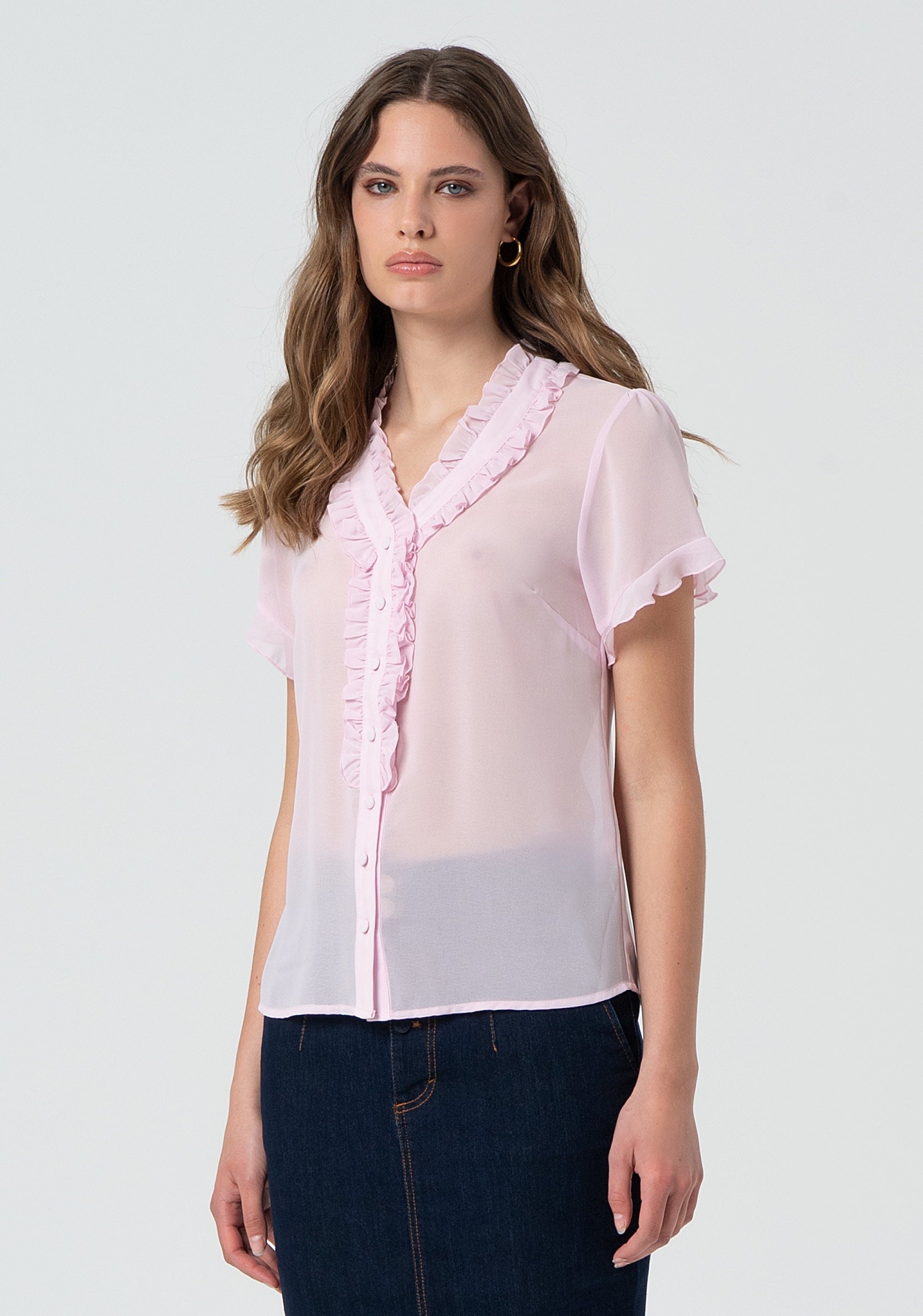 Blusa regular in georgette FR25ST6016W41201-238 Fracomina