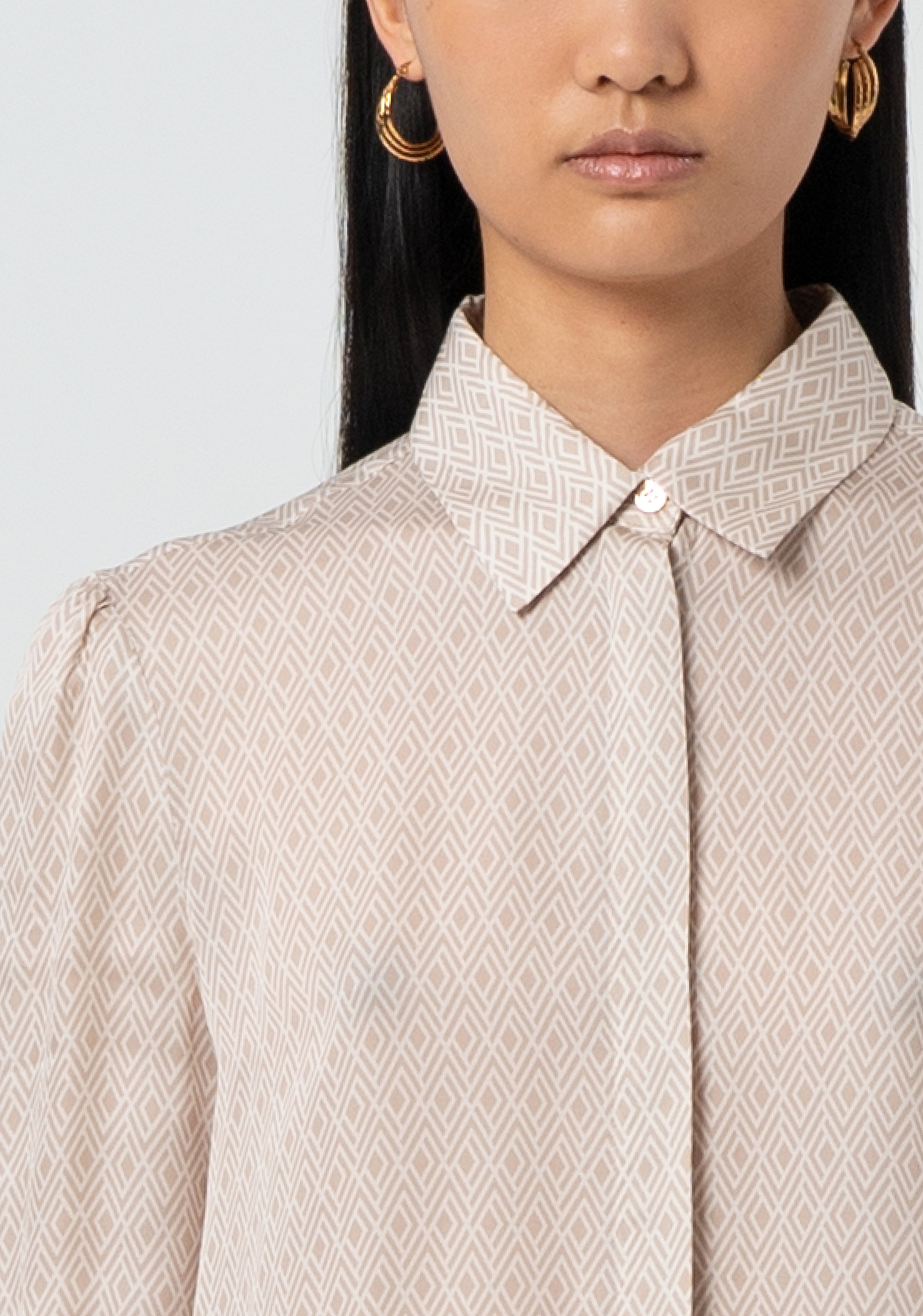 Camicia regular con stampa geometrica, FR25ST6021W774J7-541 Fracomina