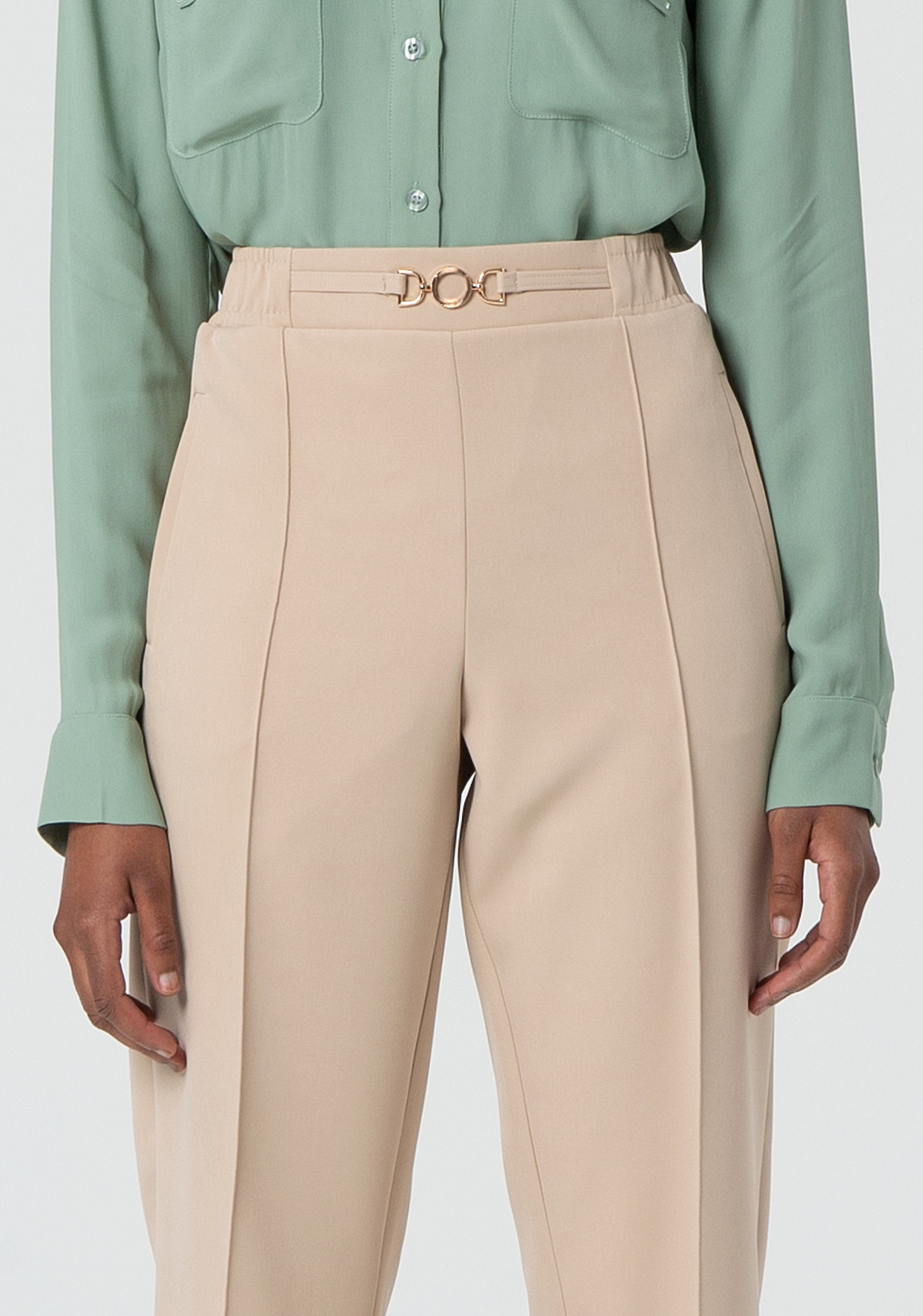 Pantaloni a sigaretta in felpa FR25SV2002W42901-208 Fracomina