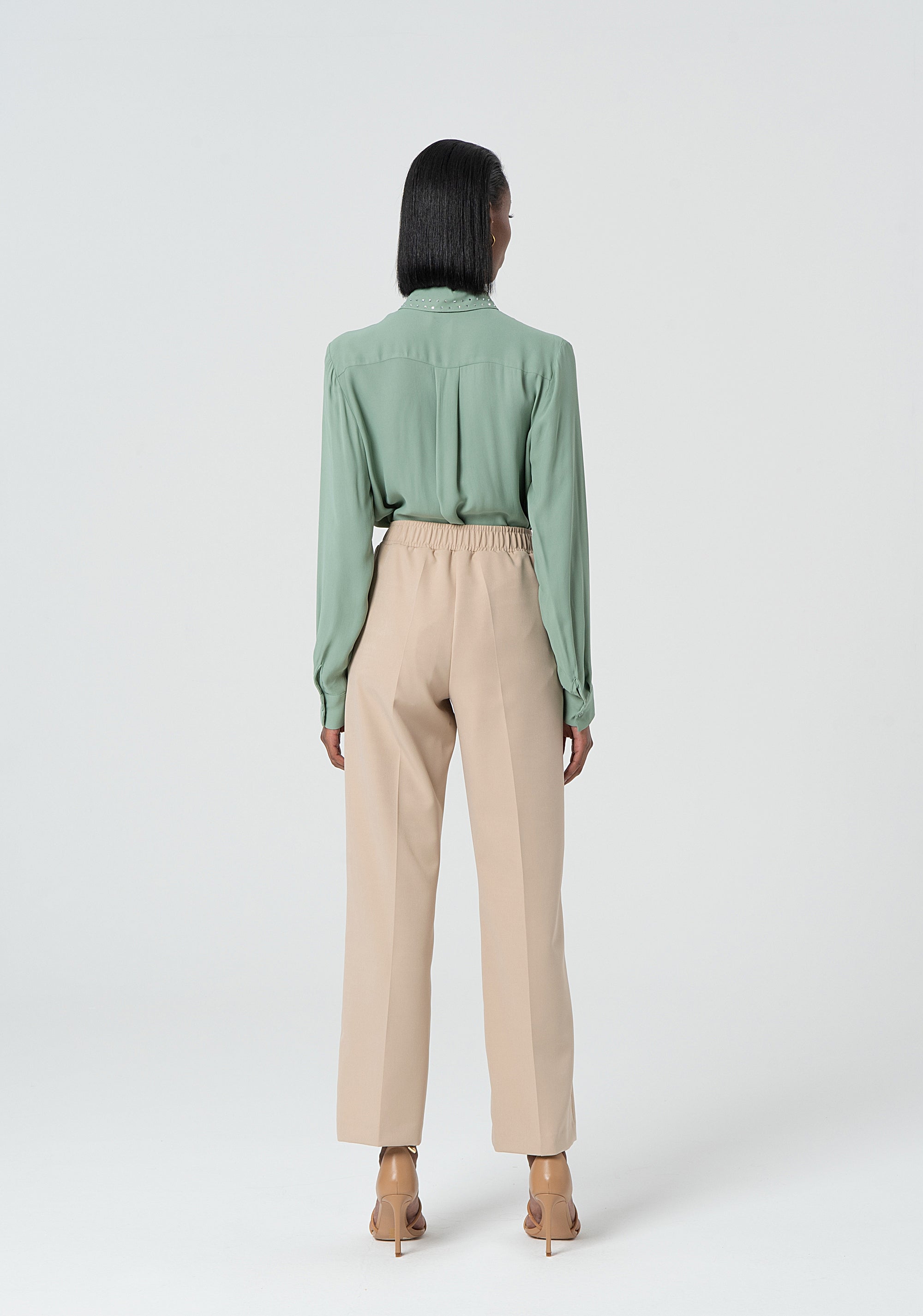 Pantaloni a sigaretta in felpa FR25SV2002W42901-208 Fracomina