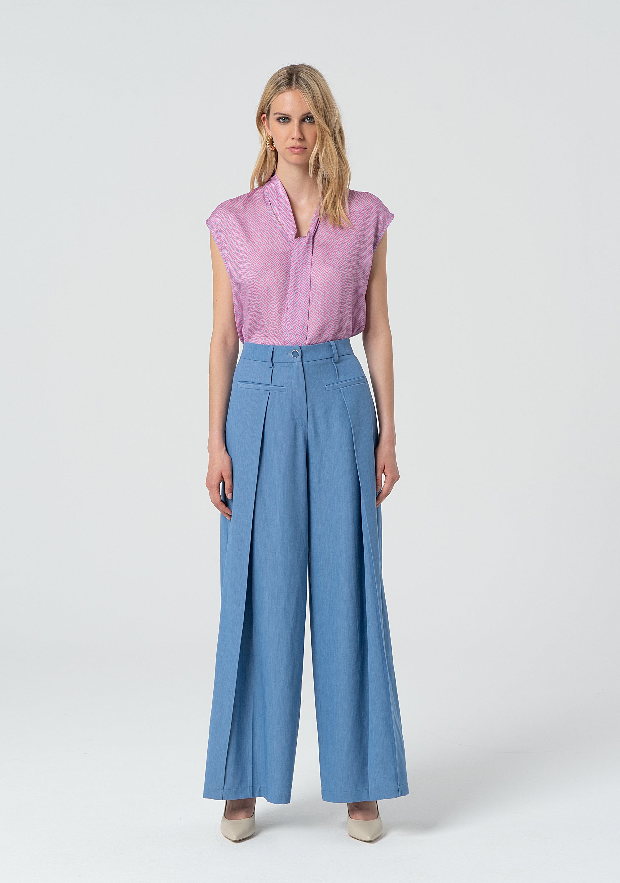 Pantalone a palazzo con vita regolare FR25SV3006W76001-R06 Fracomina