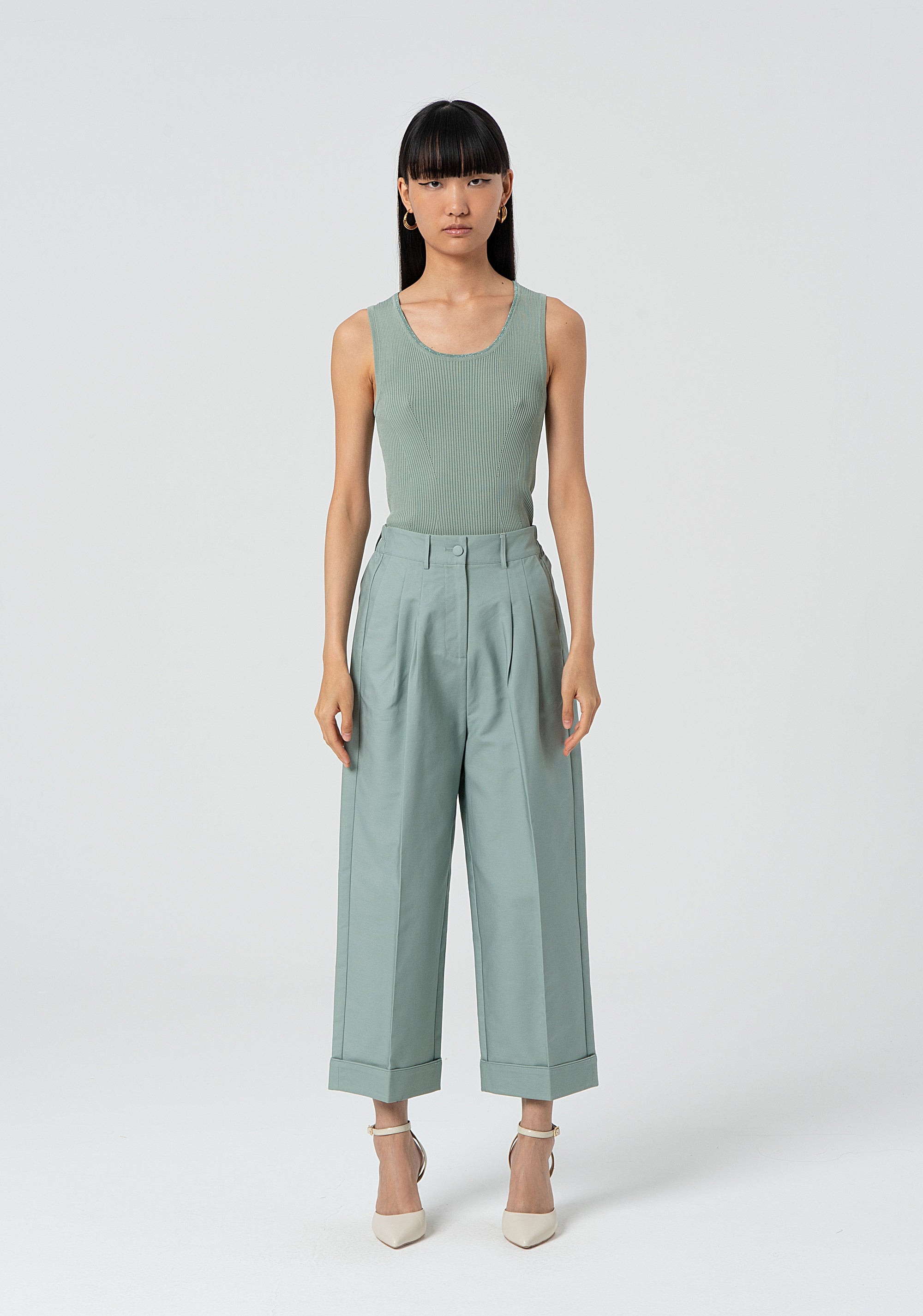 Pantalone linea dritta in cotone FR25SVD012W76401-247 Fracomina