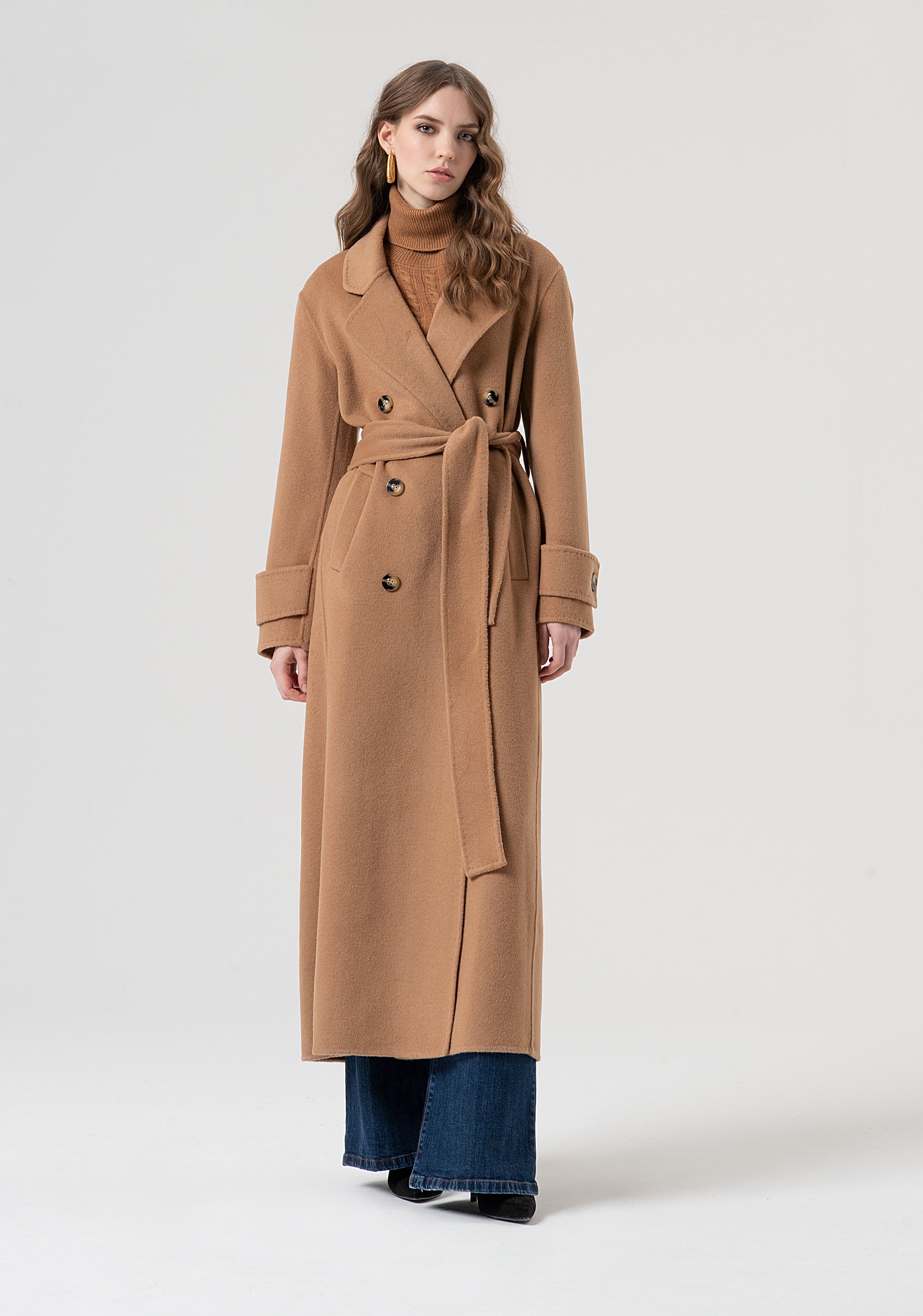 Cappotto regular lungo con lana FR25WC1001W80201 FRACOMINA - Main Image