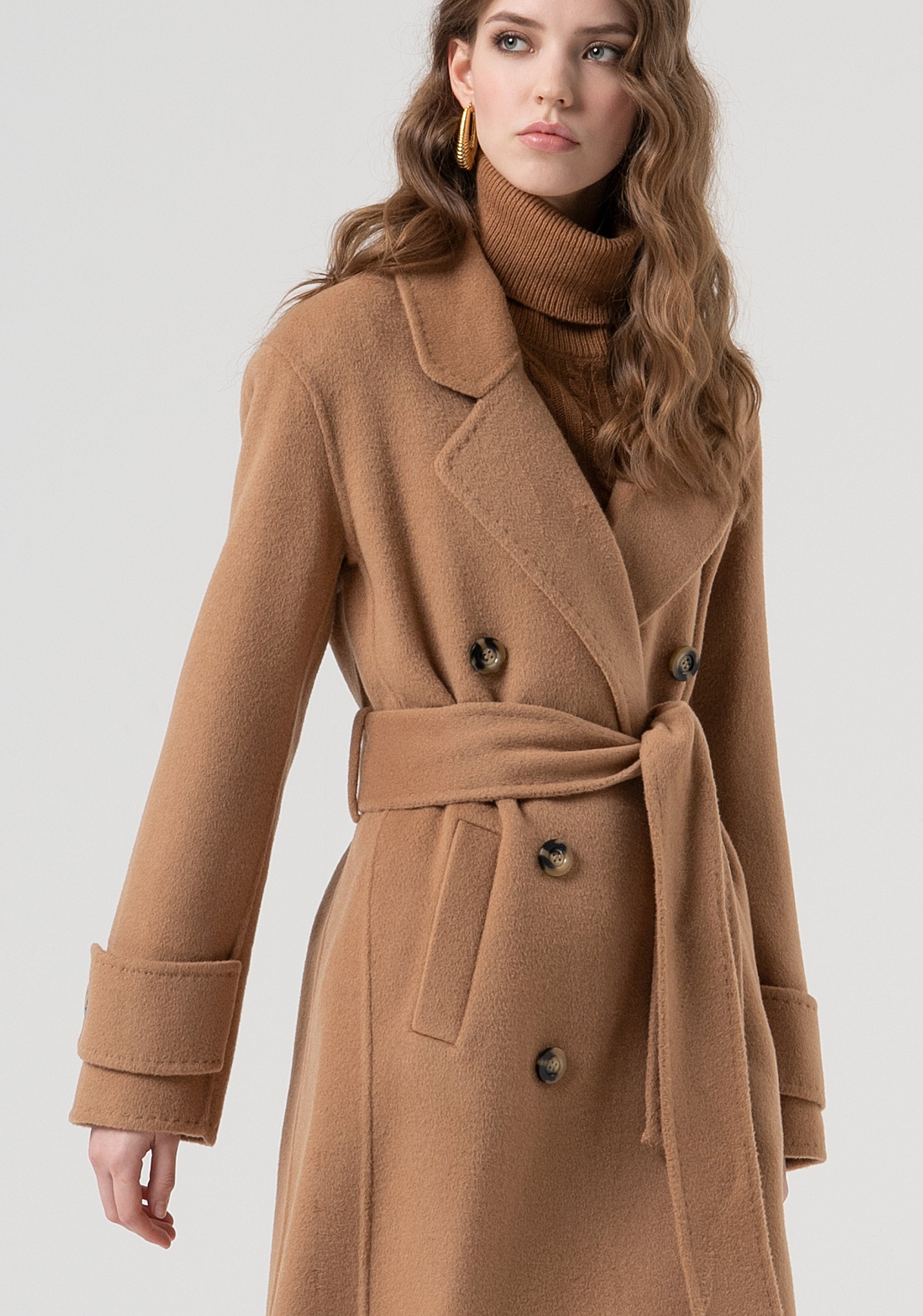 Cappotto regular lungo con lana FR25WC1001W80201-093 Fracomina