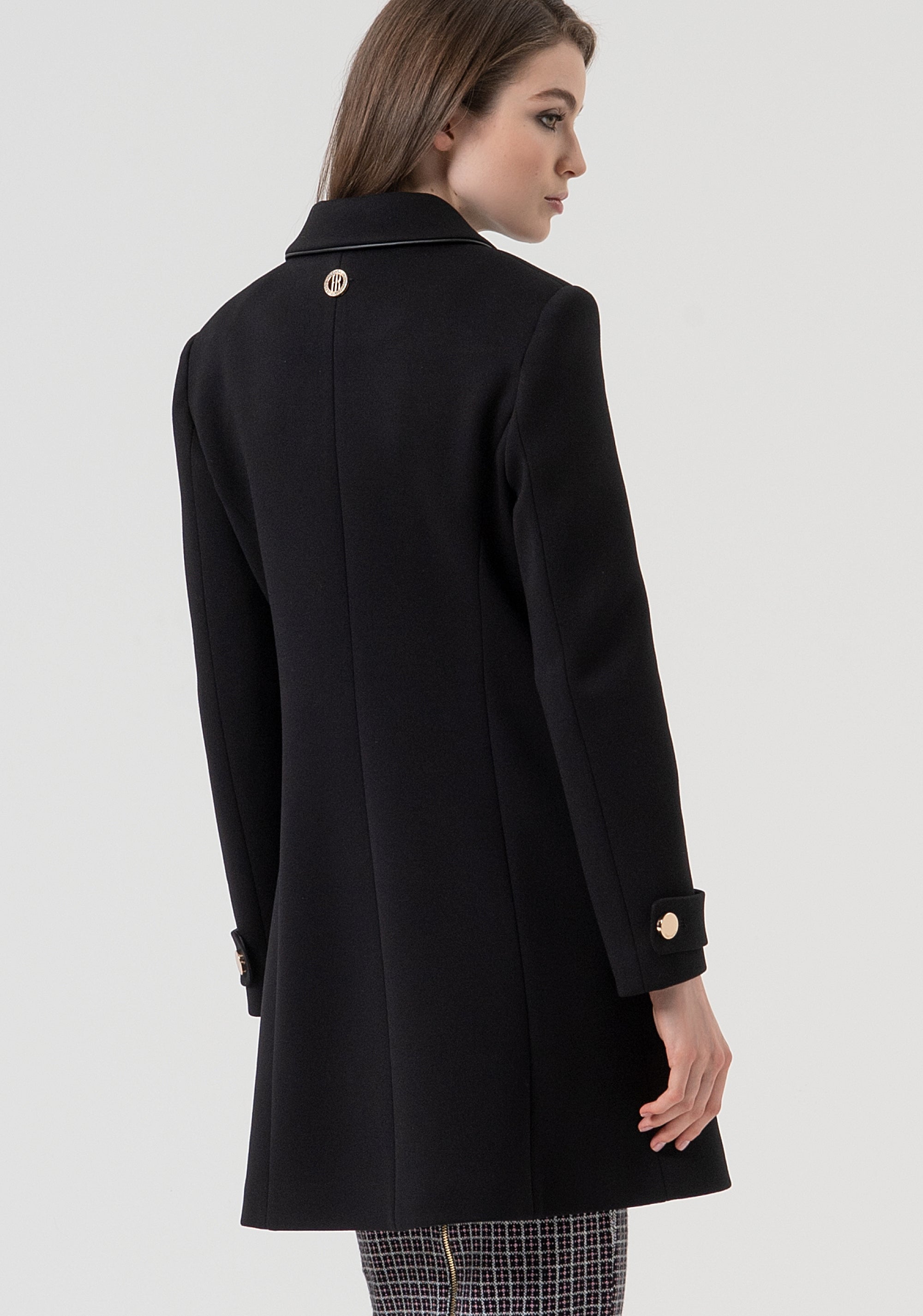 Cappotto slim con zip centrale per apertura FR25WC1006W809W4-053 Fracomina