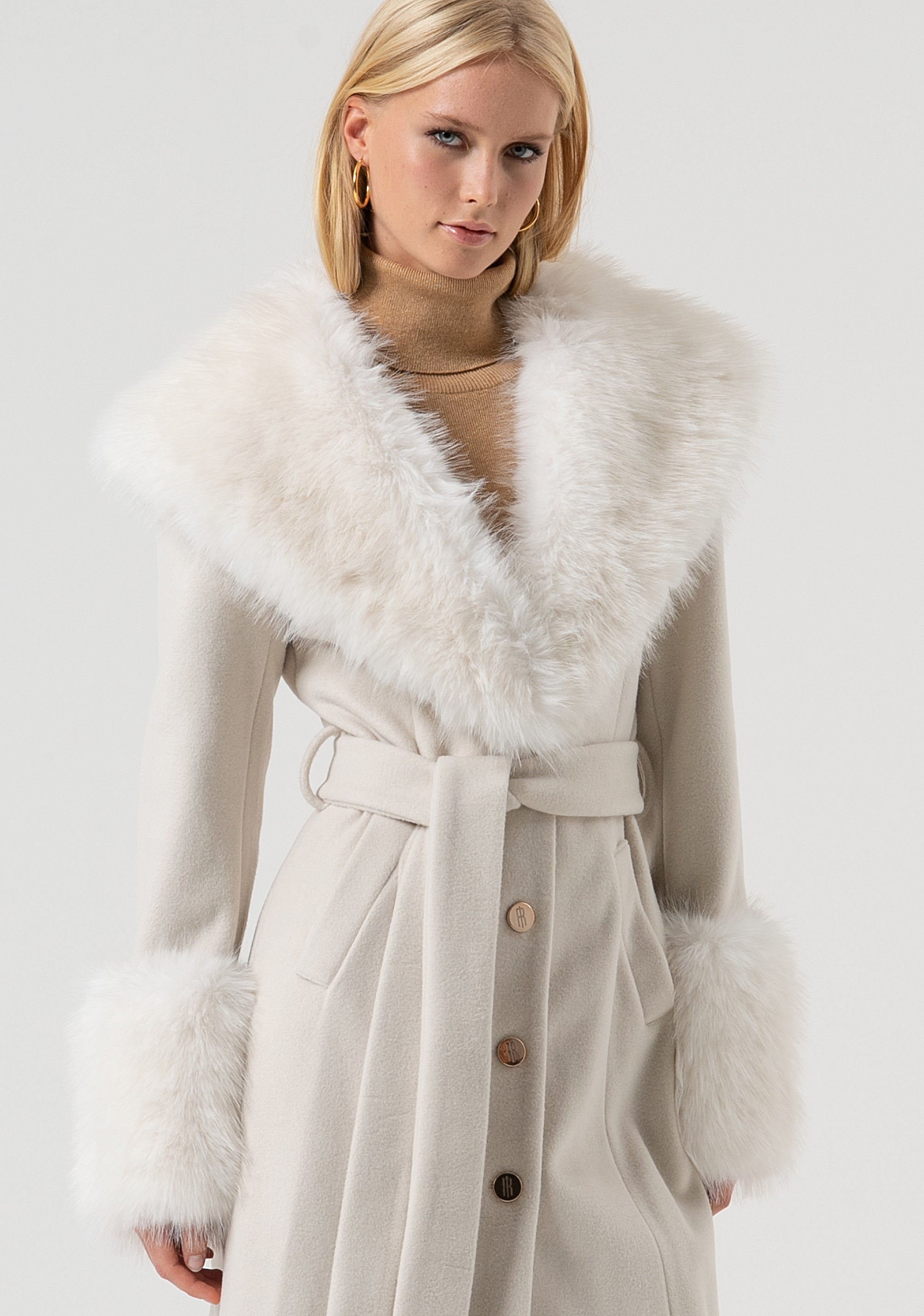Cappotto regular lungo monopetto FR25WC1019W80801-508 Fracomina