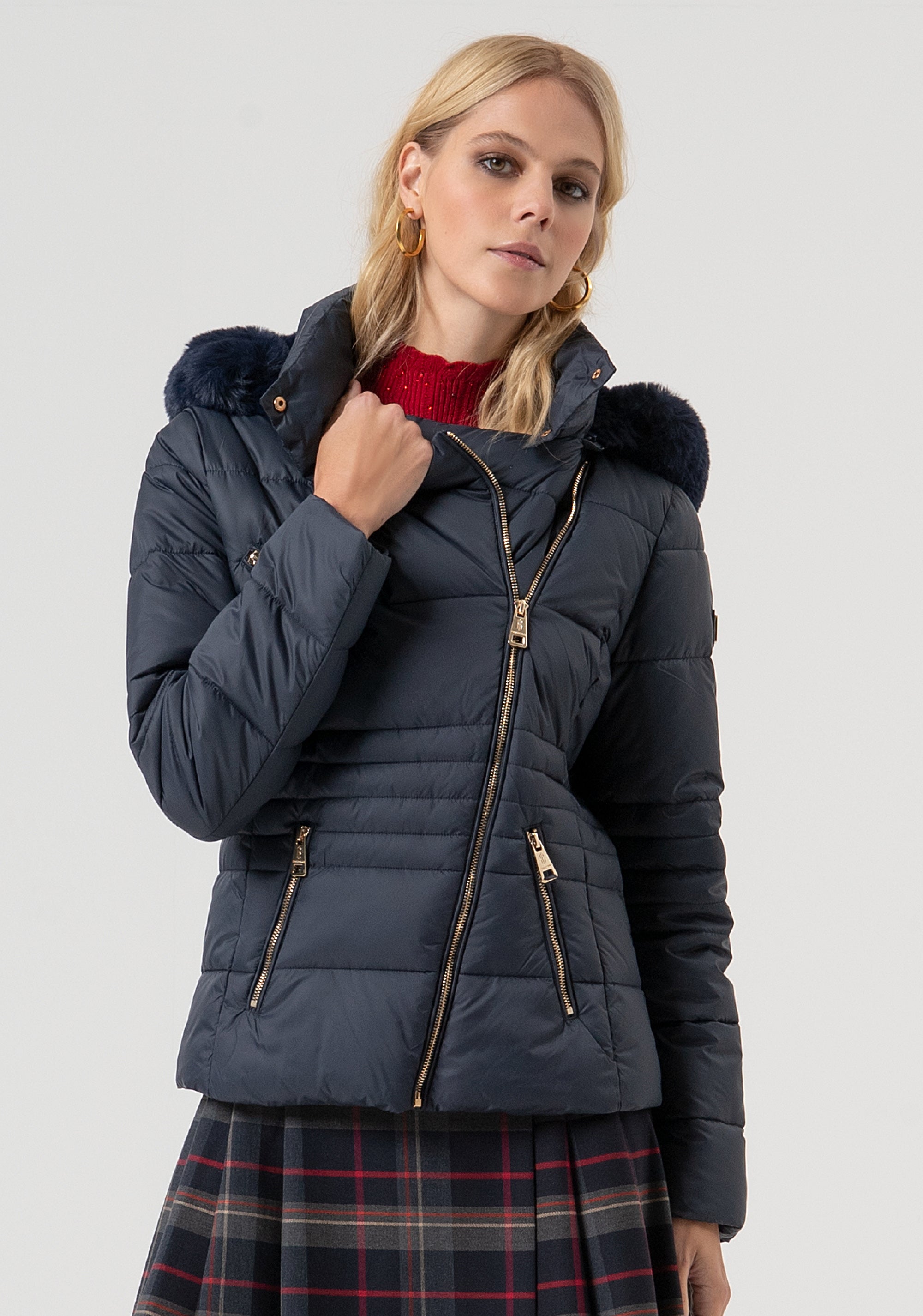 Piumino slim con cappuccio FR25WC3010O45801-117 Fracomina