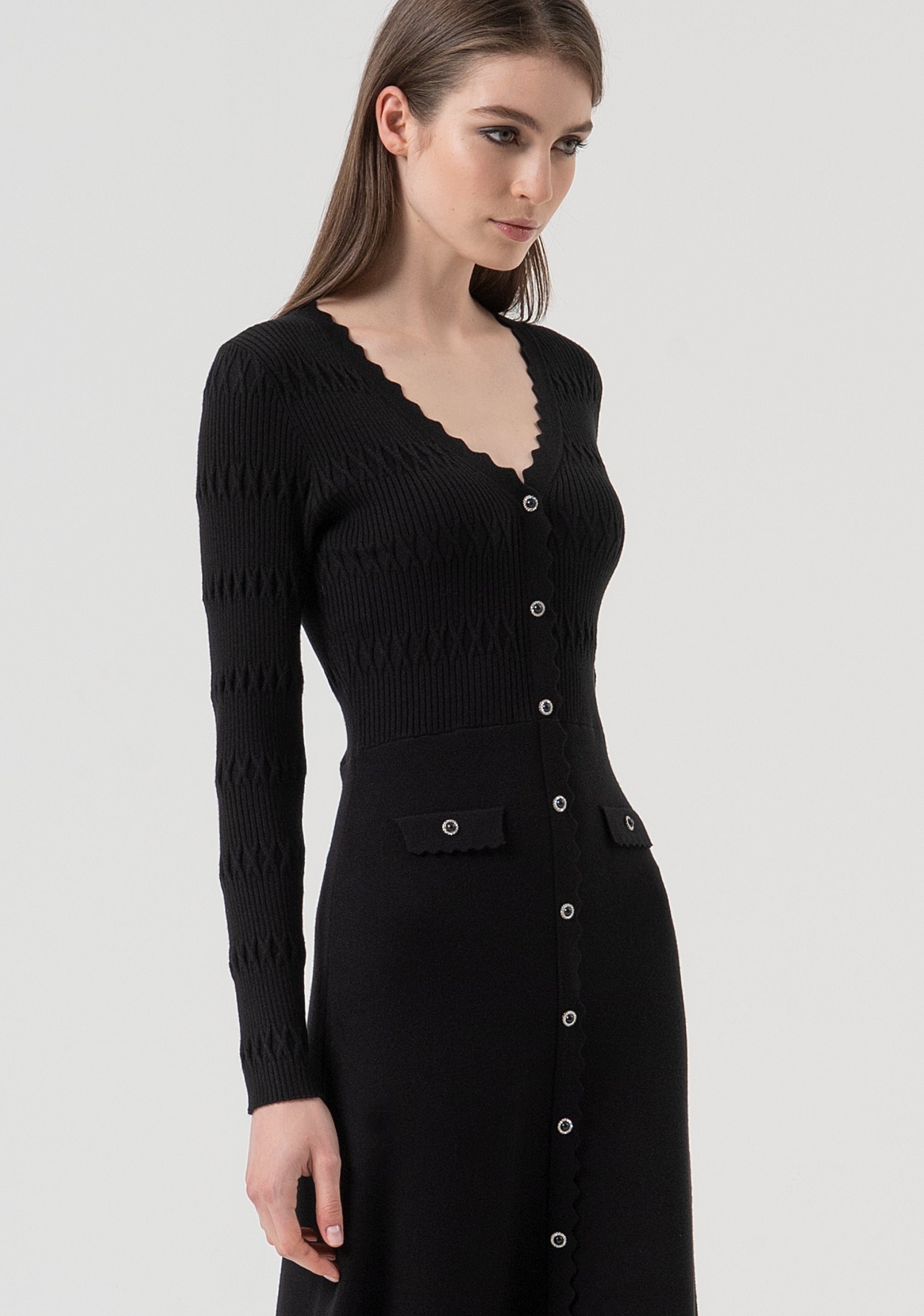 Abito slim lungo in maglia FR25WD5006K50401-053 Fracomina