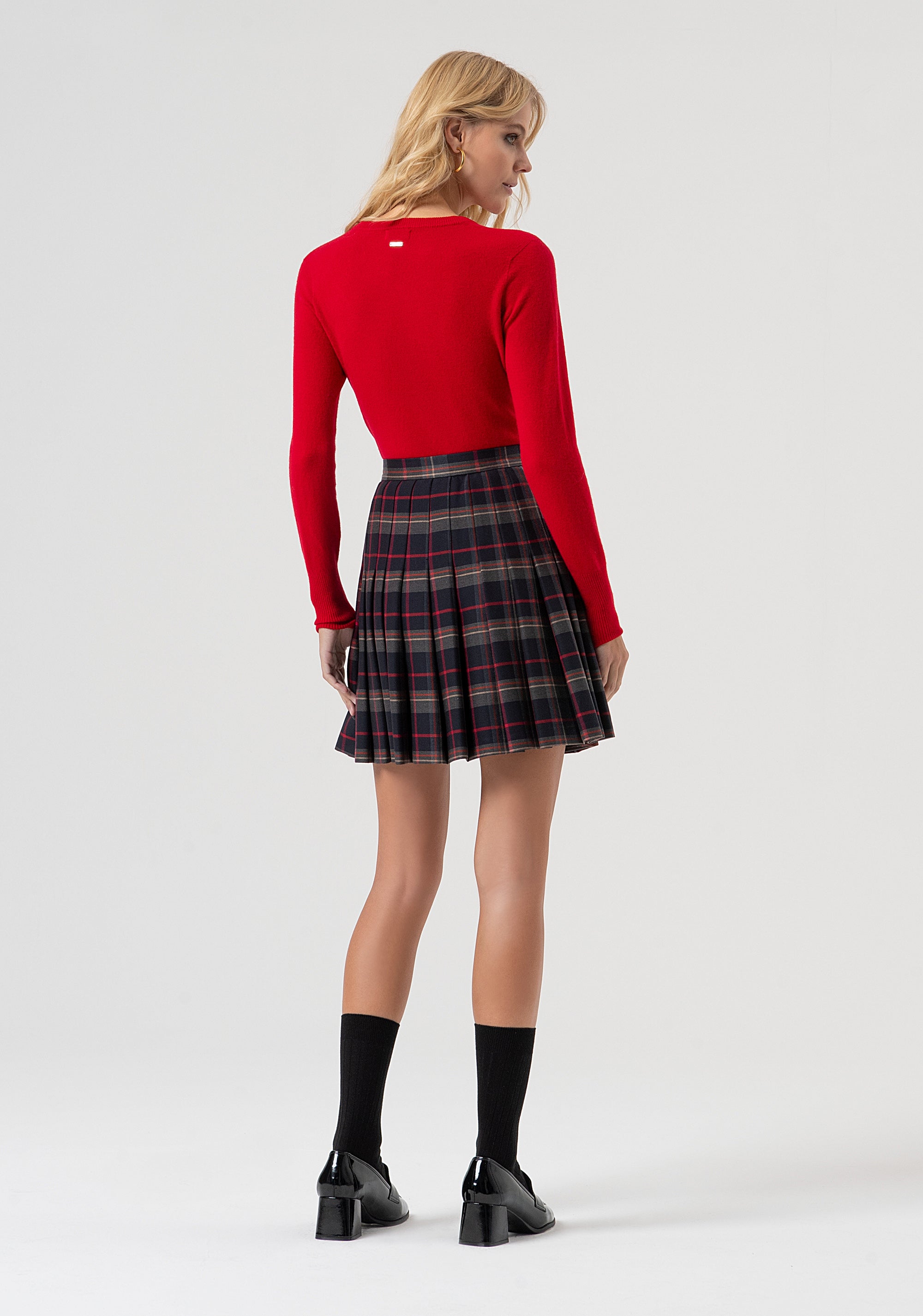 Gonna flare mini in fantasia tartan FR25WG1001W45995-T62 Fracomina