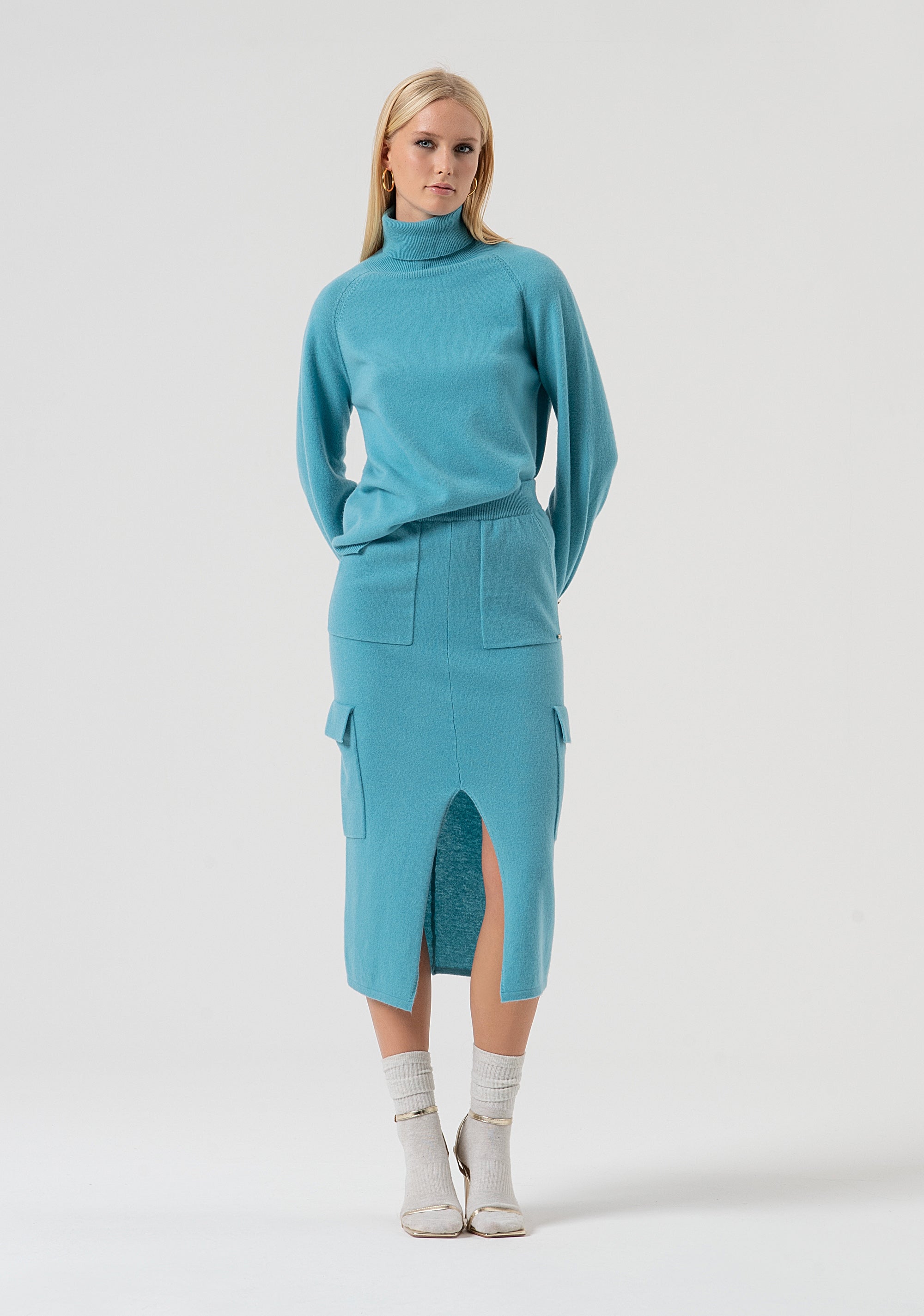 Gonna slim midi in maglia di lana FR25WG4014K47301 FRACOMINA