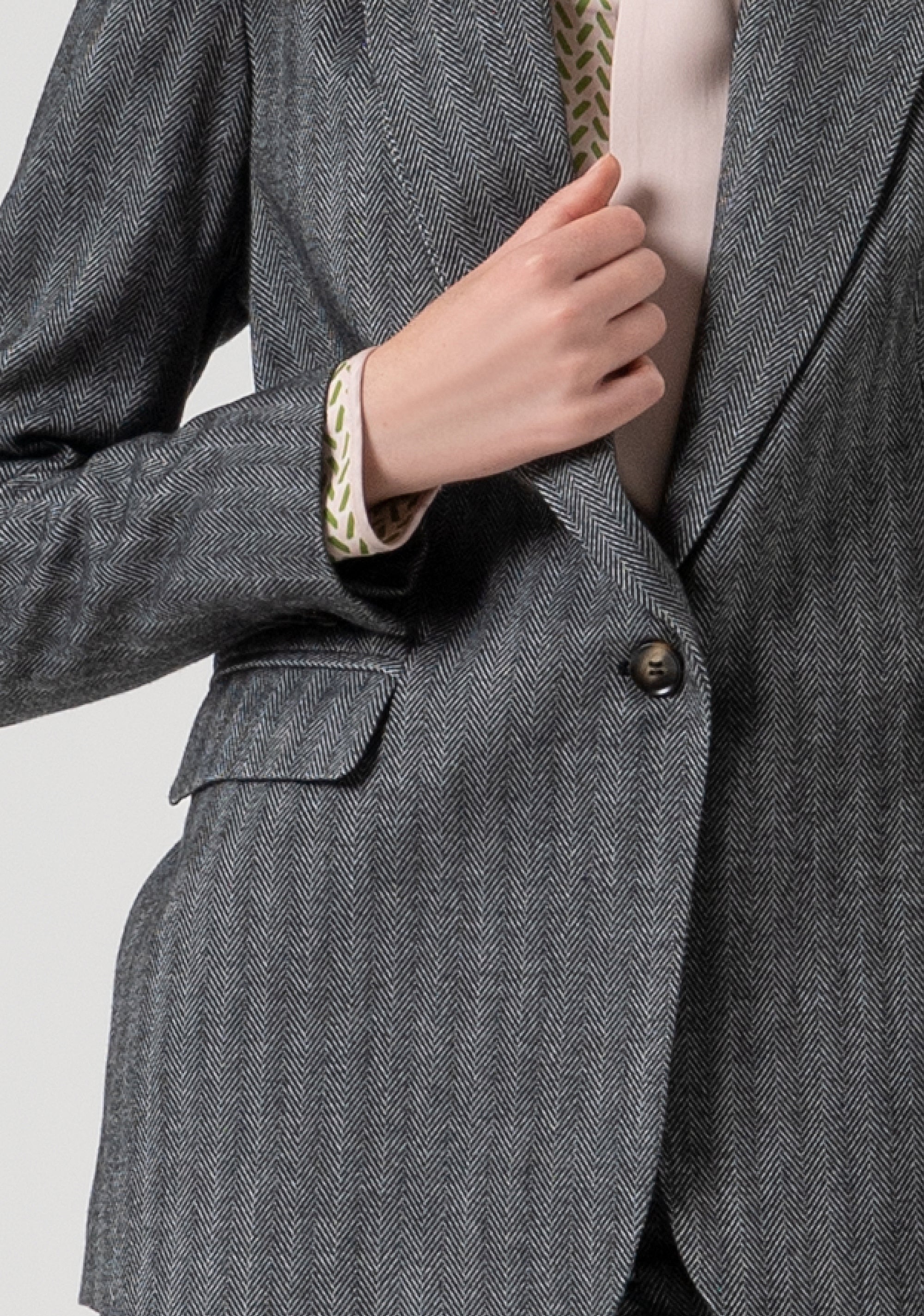 Blazer regular monopetto in fantasia spigata FR25WJ2005W492W5-159 Fracomina