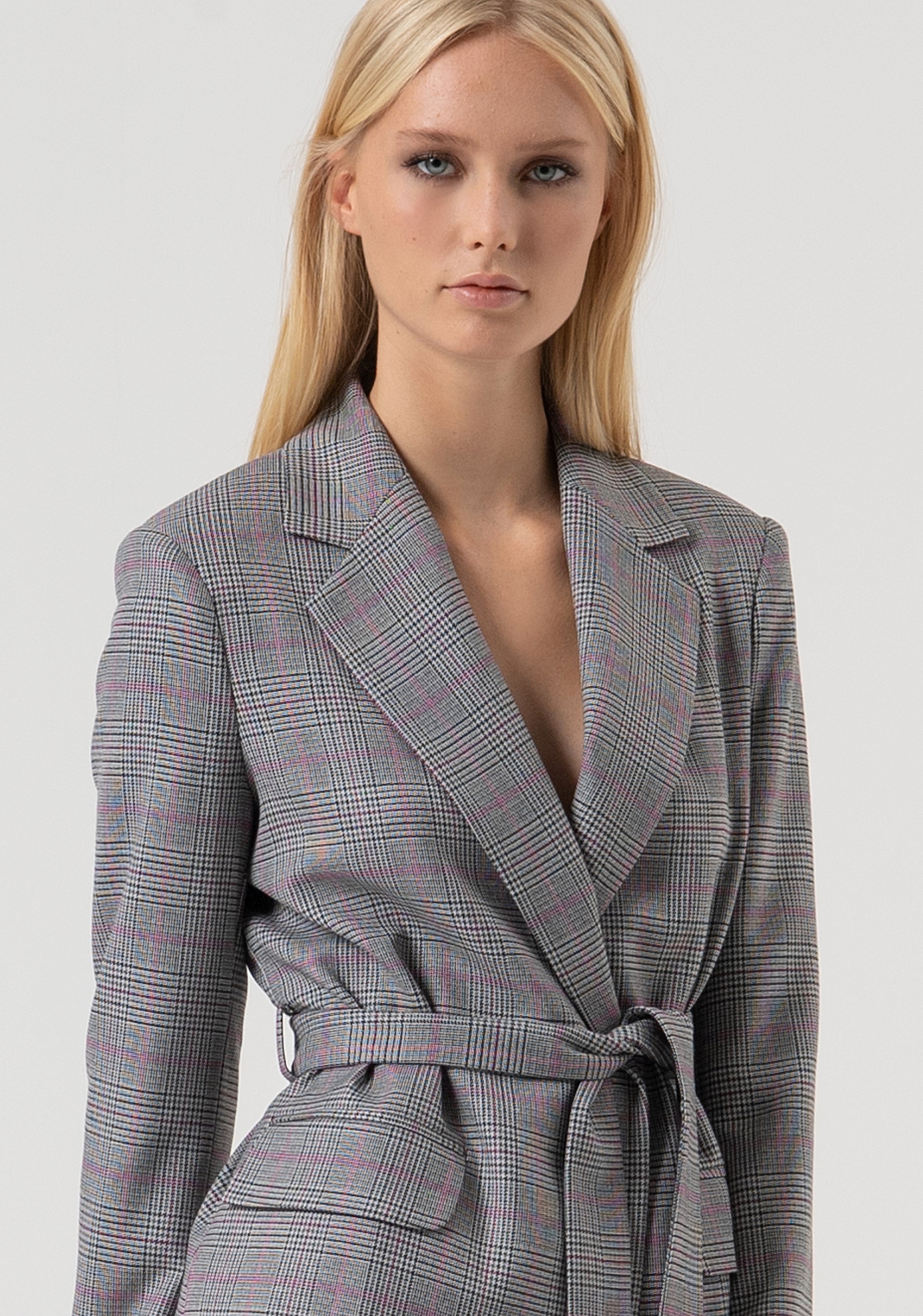 Blazer regular monopetto in fantasia Principe di Galles FR25WJ3008W45995-210 Fracomina