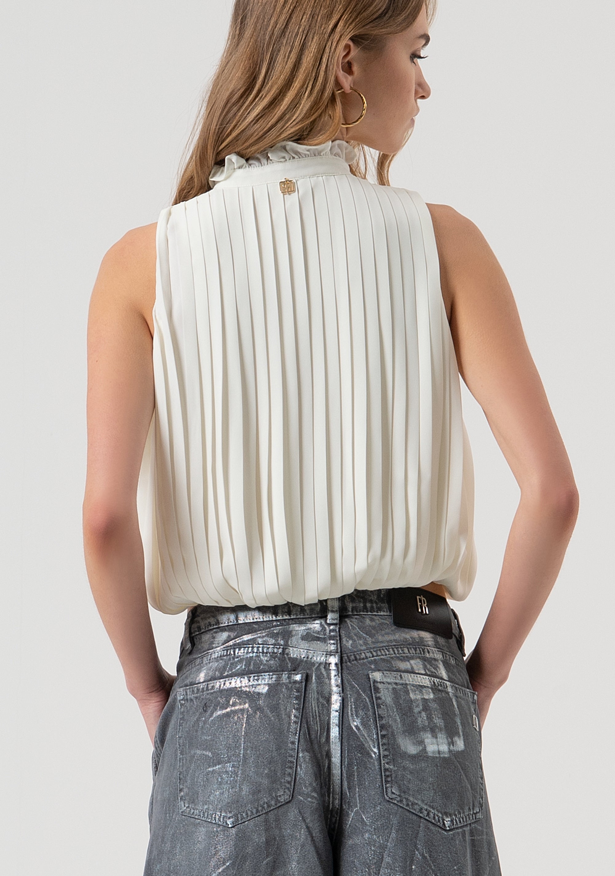 Top cropped senza maniche FR25WT2011W41201-108 Fracomina