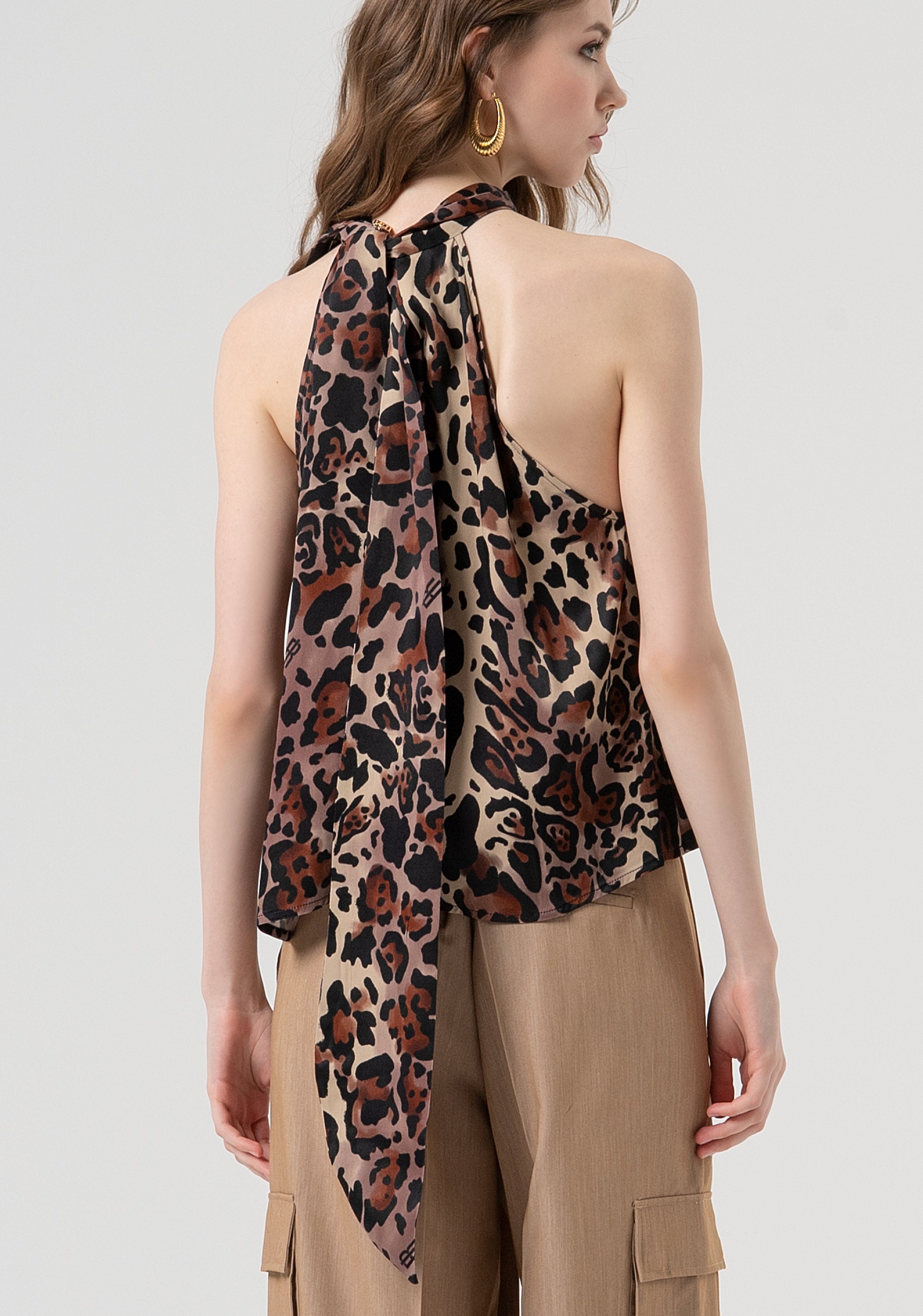 Top senza maniche in fantasia animalier FR25WT2015W811L7-M17 Fracomina