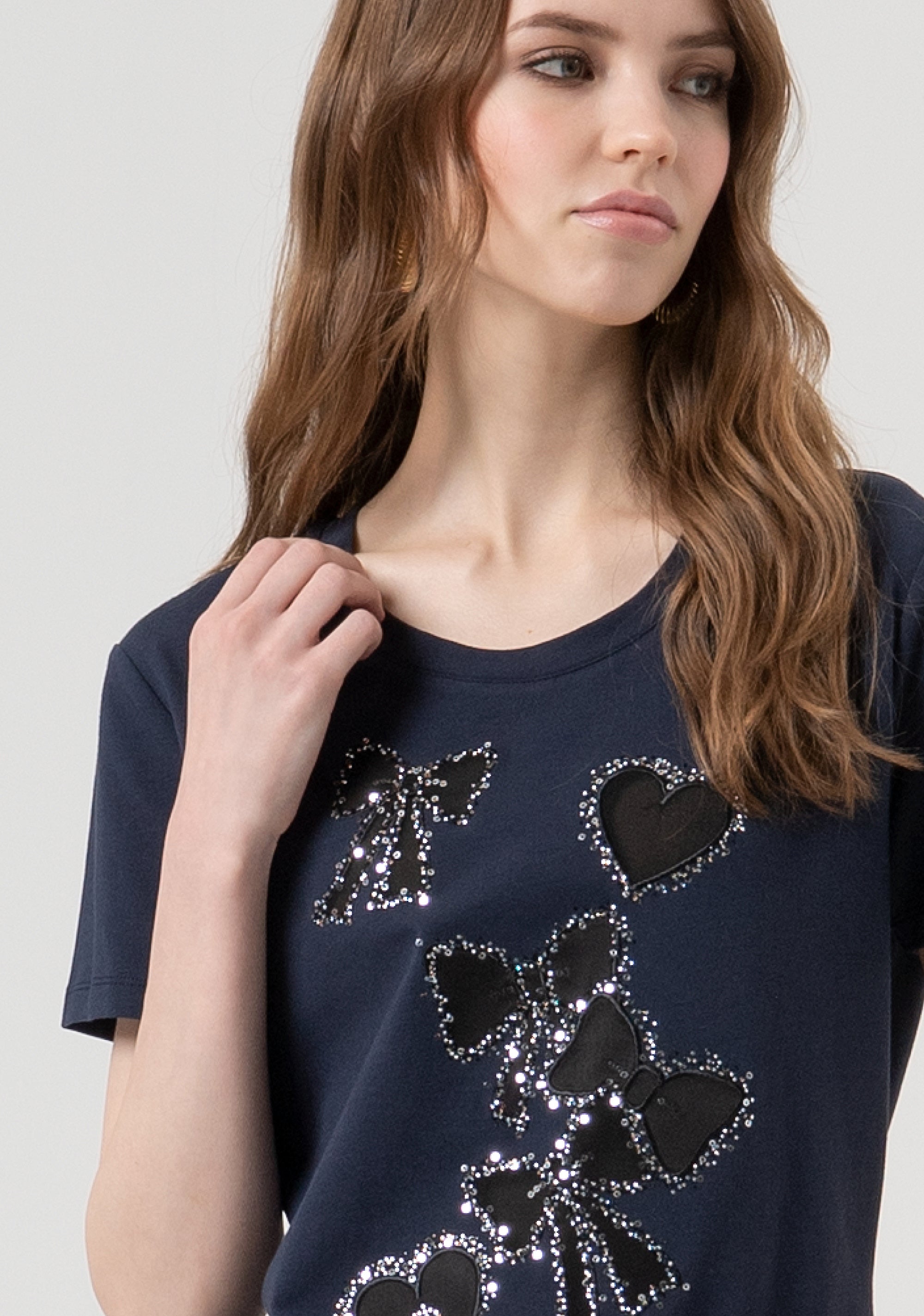 T-shirt regular in jersey di cotone FR25WT3004J401N5-117 Fracomina