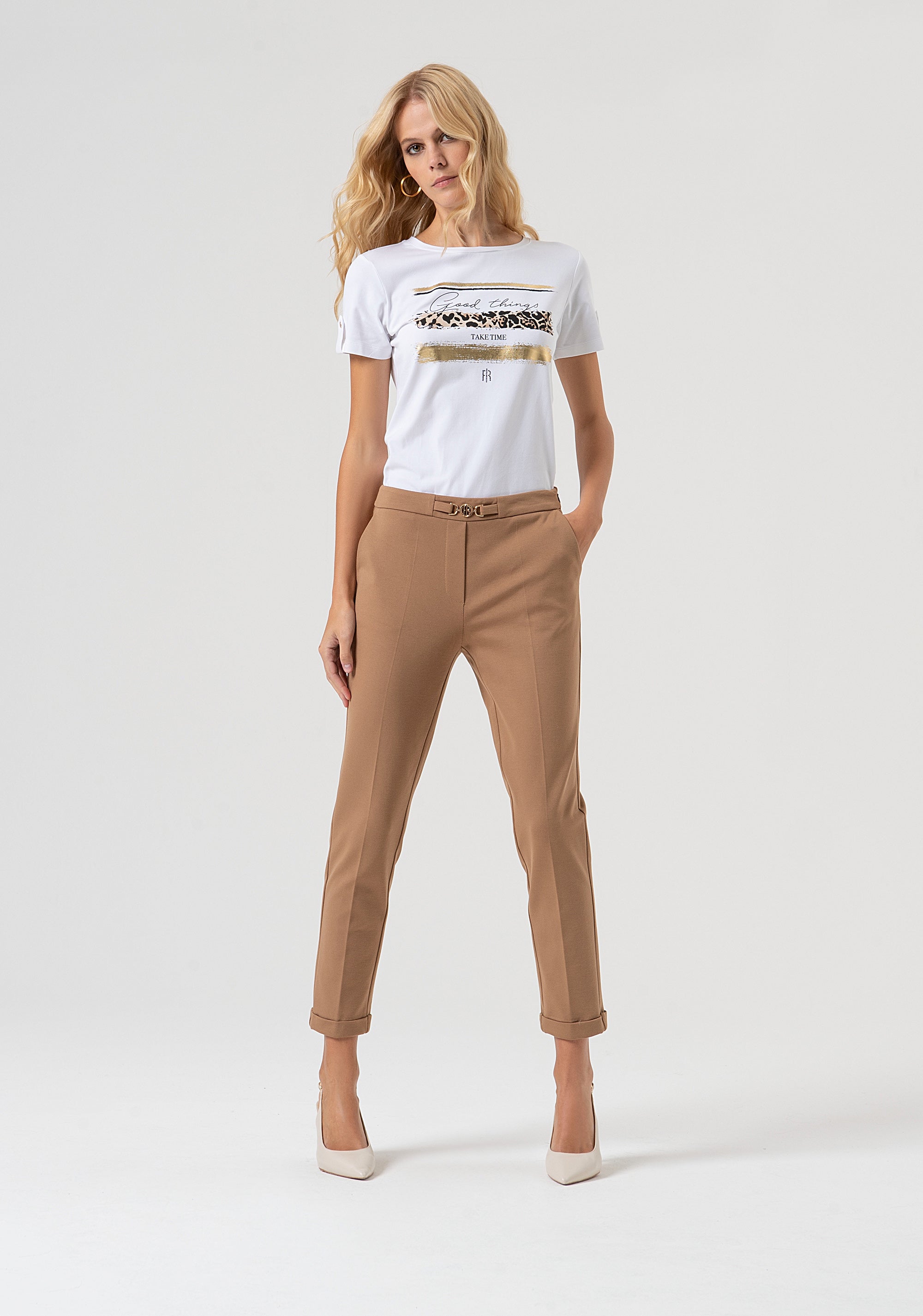 T-shirt regular in jersey di cotone FR25WT3010J40108-278 Fracomina