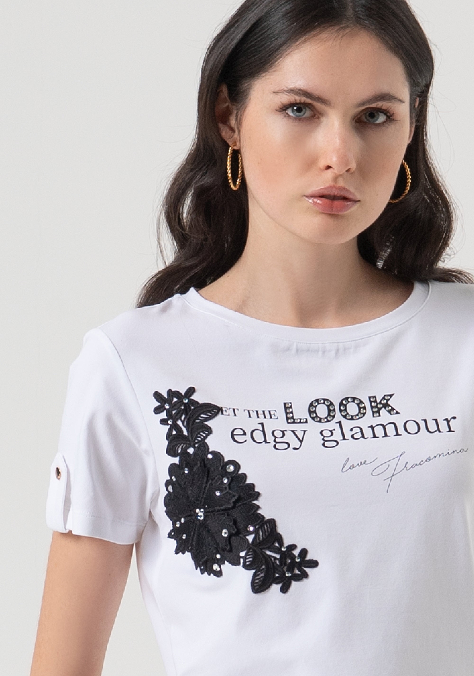 T-shirt regular in jersey di cotone FR25WT3010J401N5-278 Fracomina
