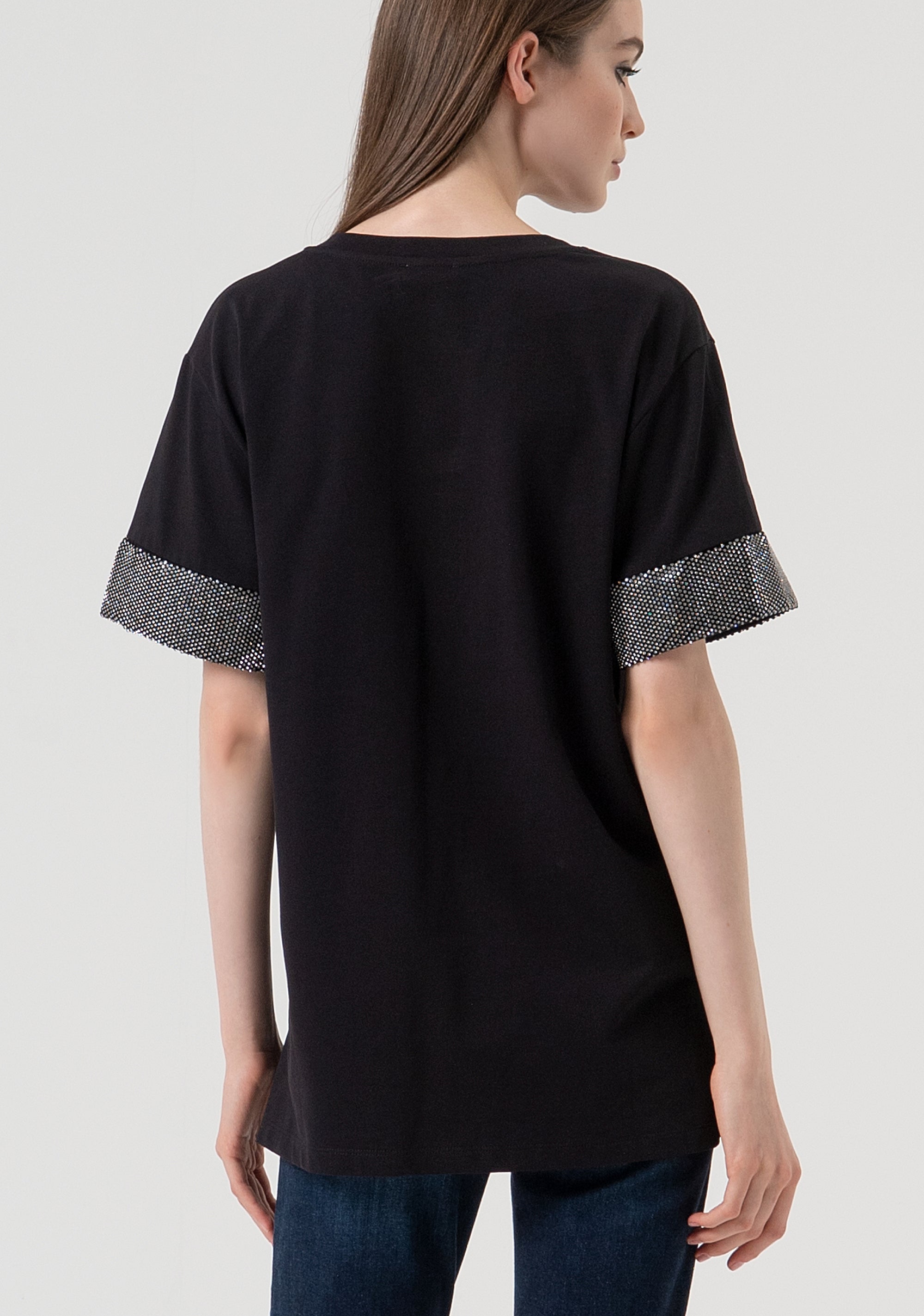 T-shirt over in jersey di cotone FR25WT3057J400R9-053 Fracomina