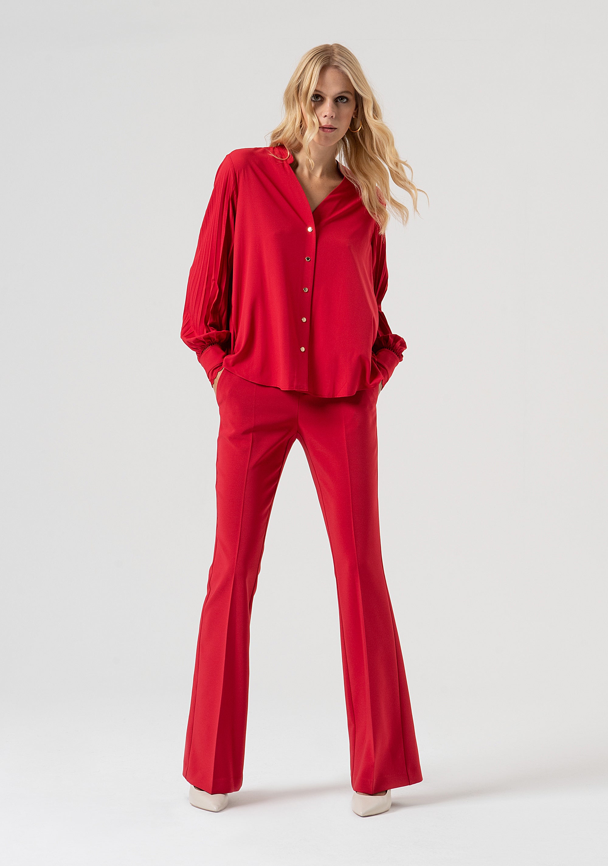 Camicia over con retro plissettato FR25WT6012W436F9-T51 Fracomina