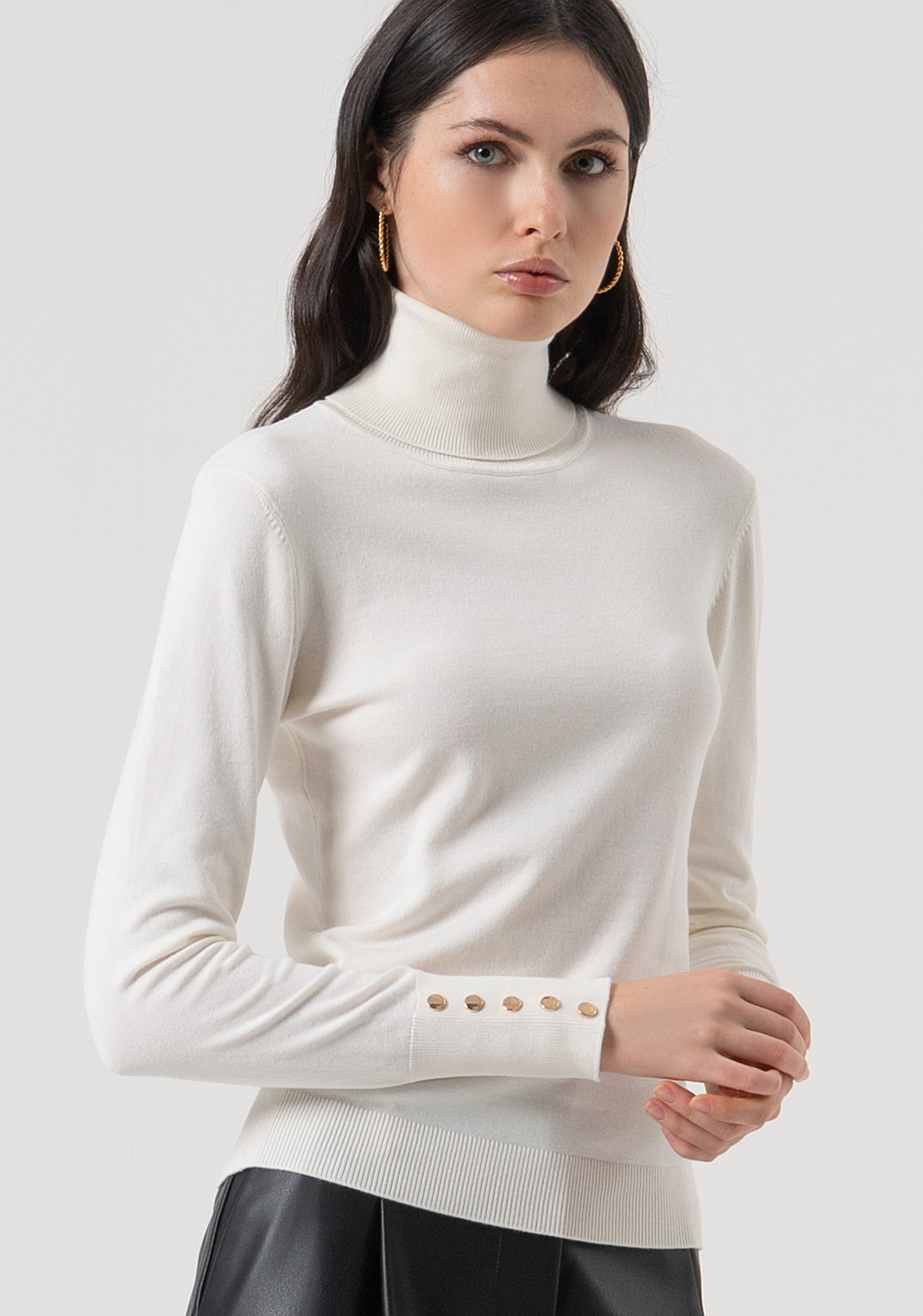 Maglia regular con collo alto FR25WT7001K42101-108 Fracomina