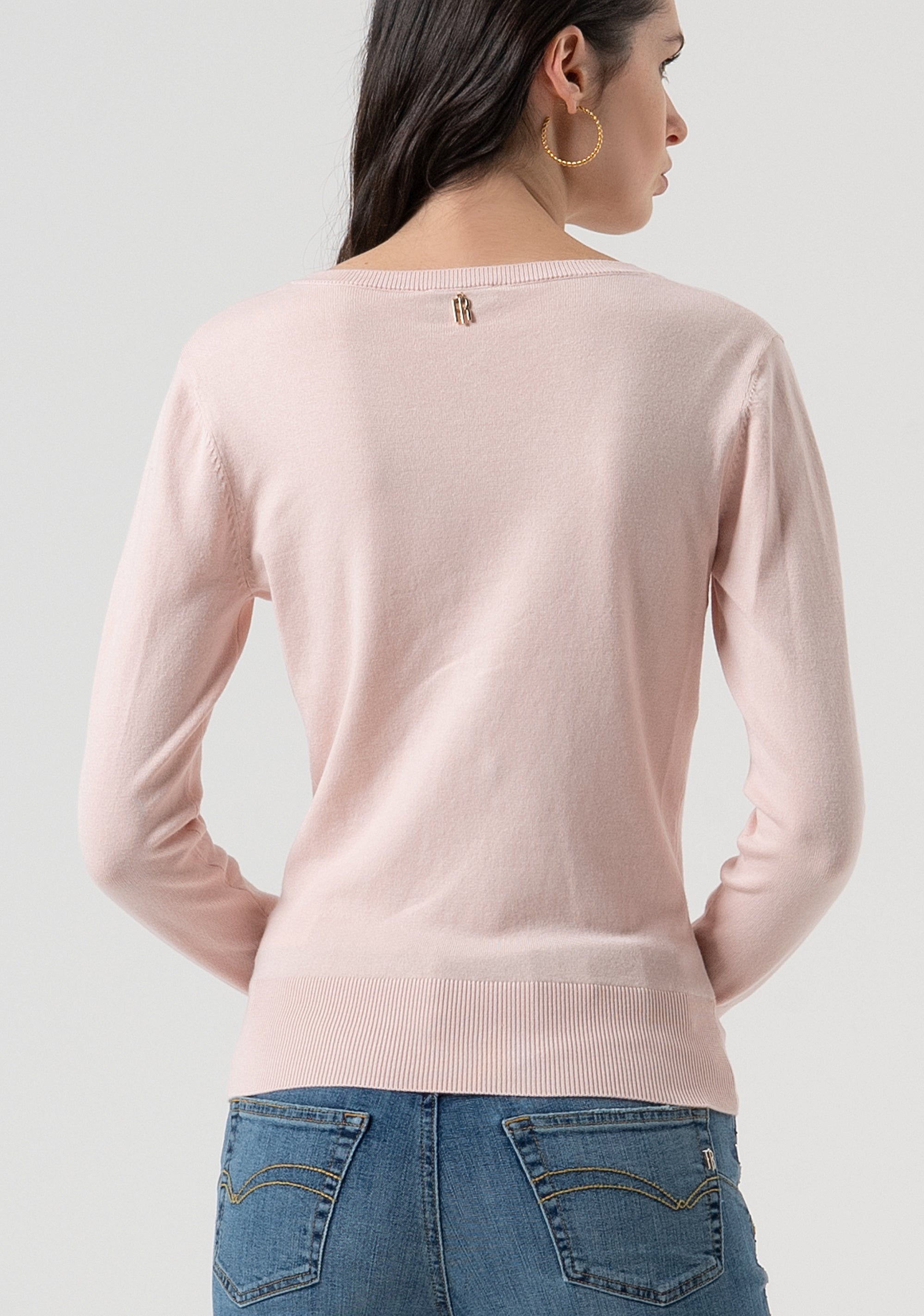 Maglia regular con scollo a V FR25WT7002K42101-Q93 Fracomina
