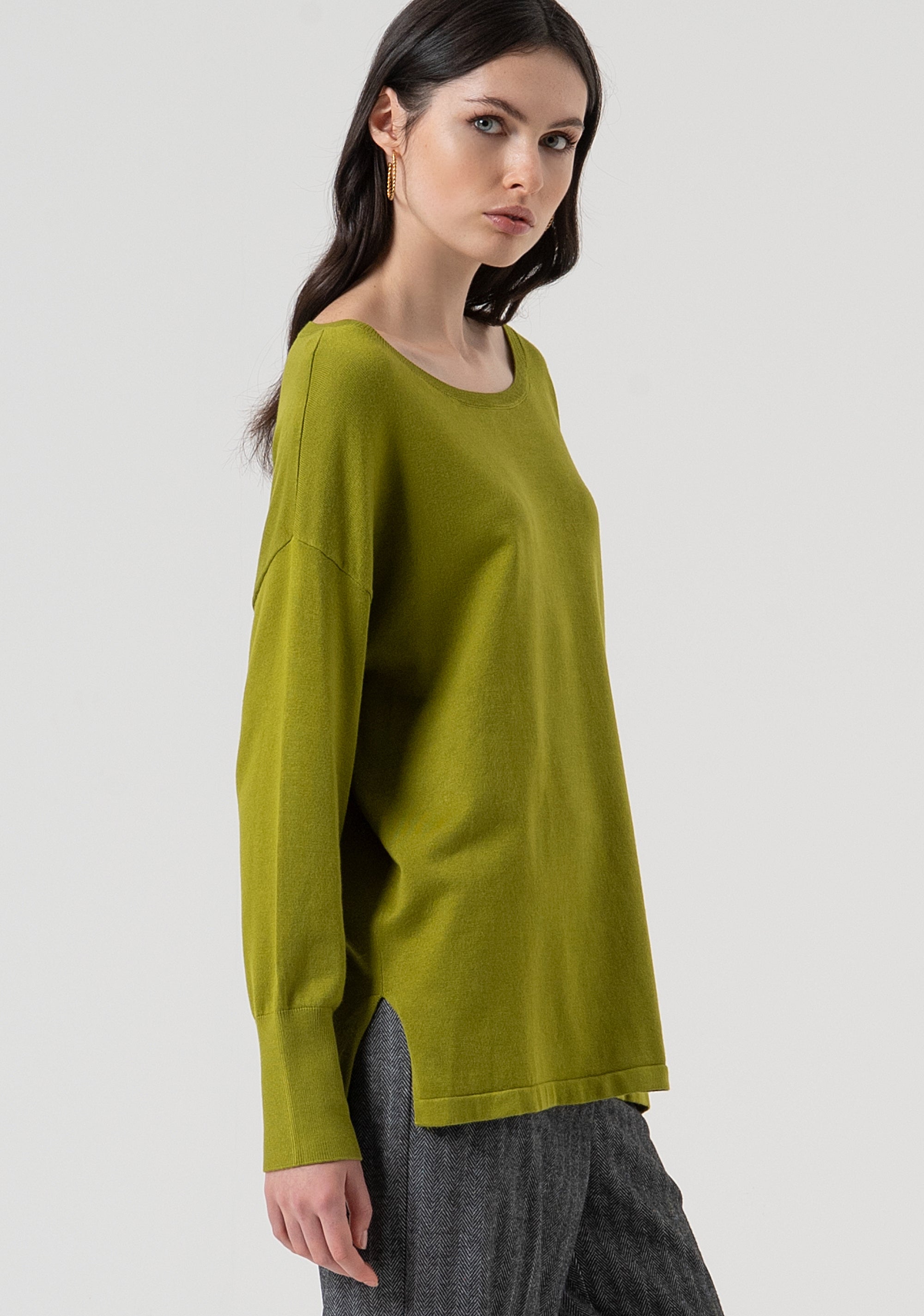 Maglia regular con scollo a barca FR25WT7003K42101-813 Fracomina