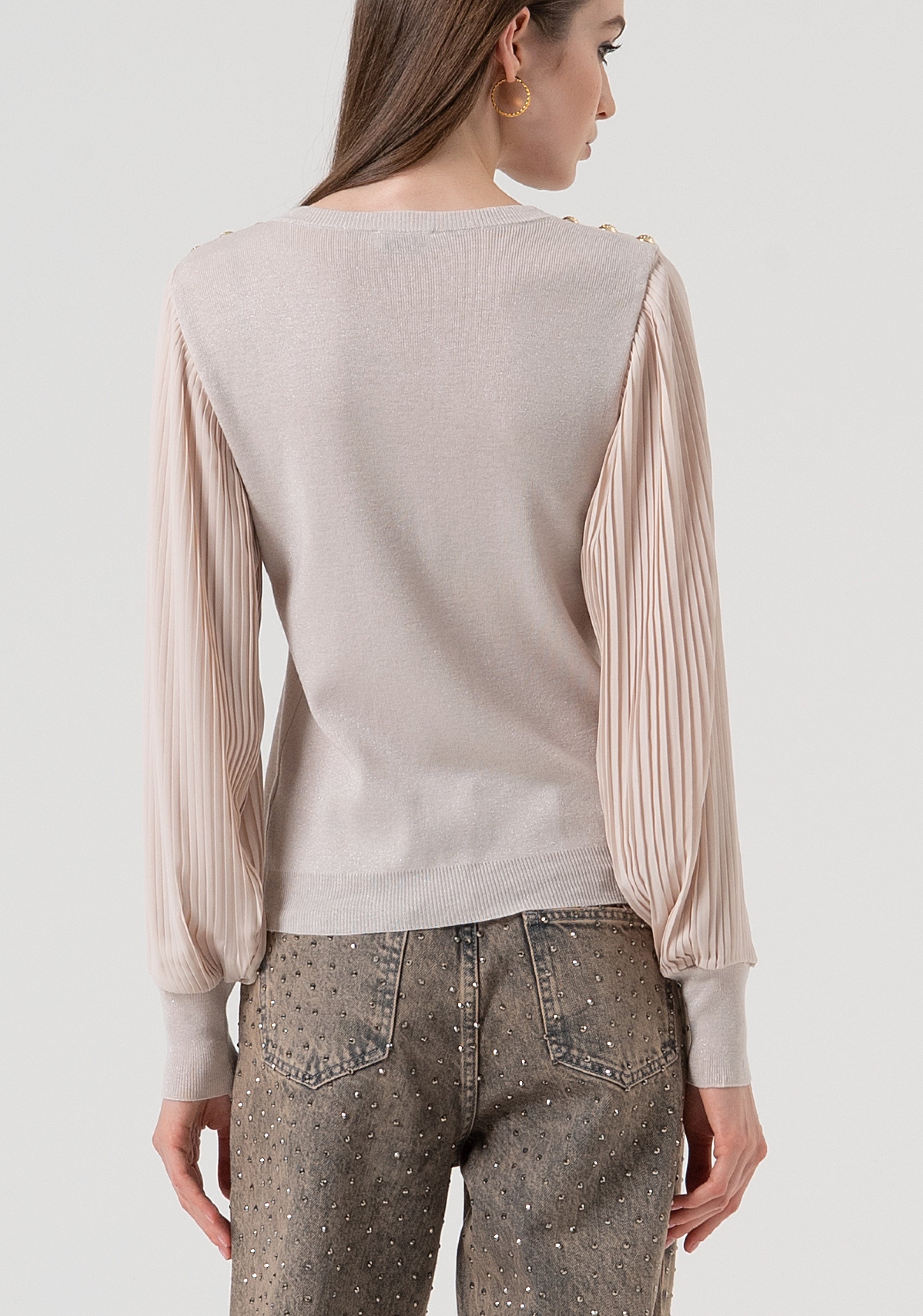 Maglia regular con lana e lurex FR25WT7027K459Q7-524 Fracomina