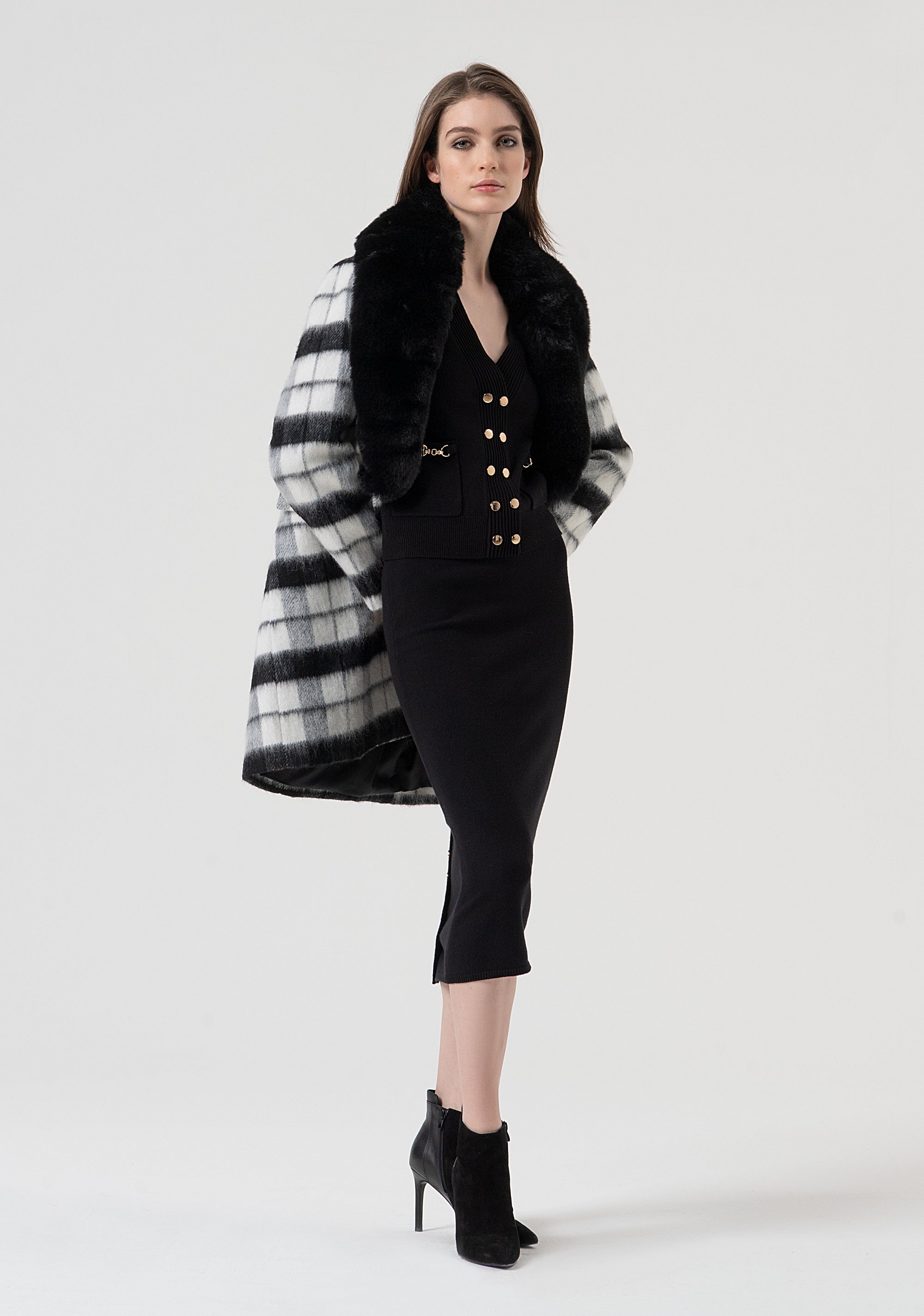 Cardigan regular doppiopetto FR25WT8010K55601-053 Fracomina