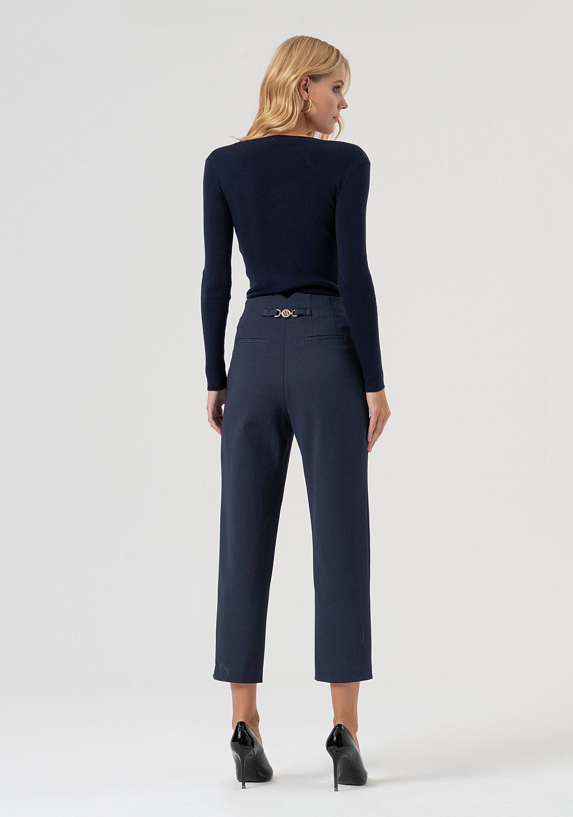 Pantalone slim a quadretti FR25WV1009W72701-117 Fracomina