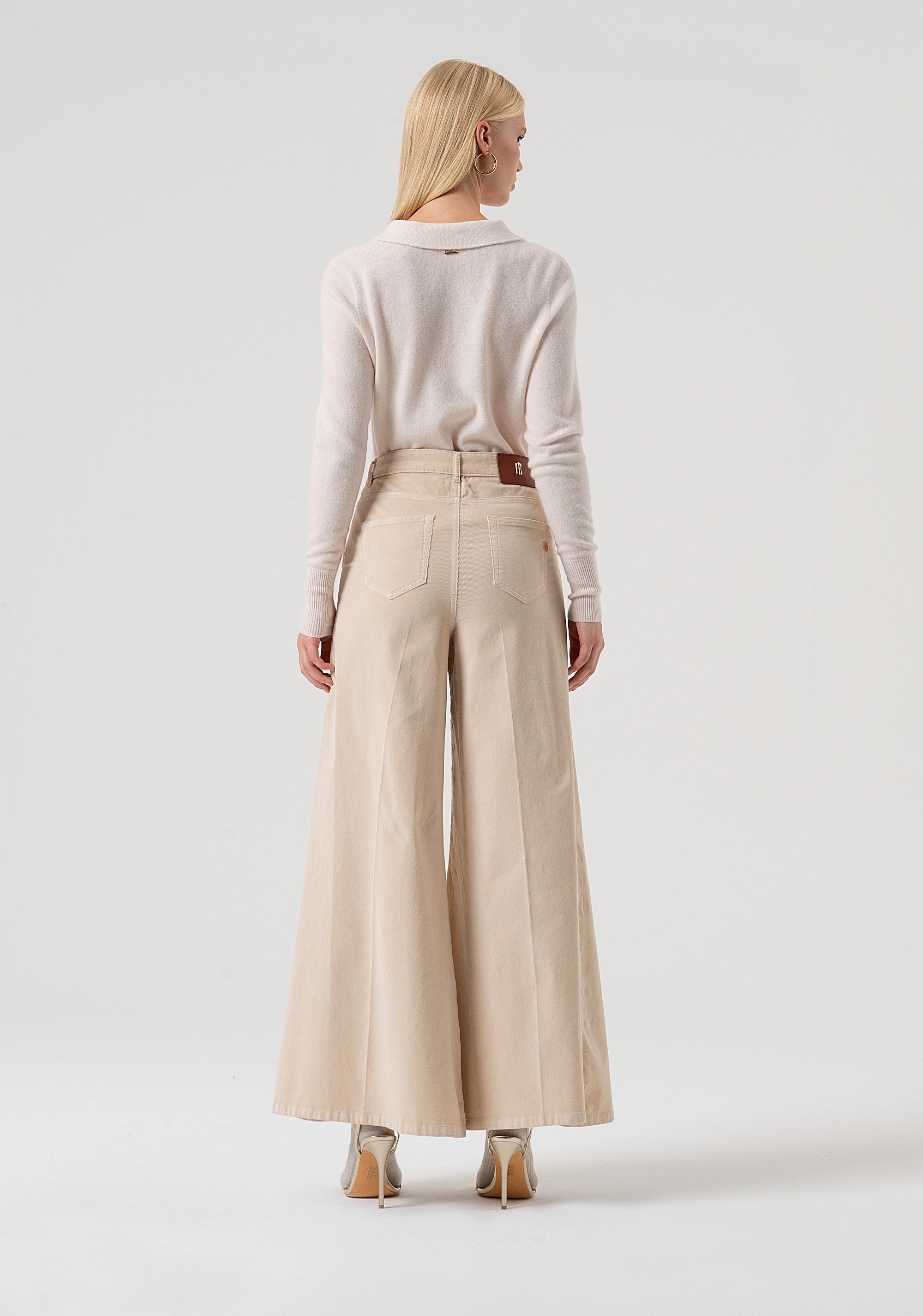 Pantalone super flare in velluto 1000 righe FR25WV3014W56901-508 Fracomina