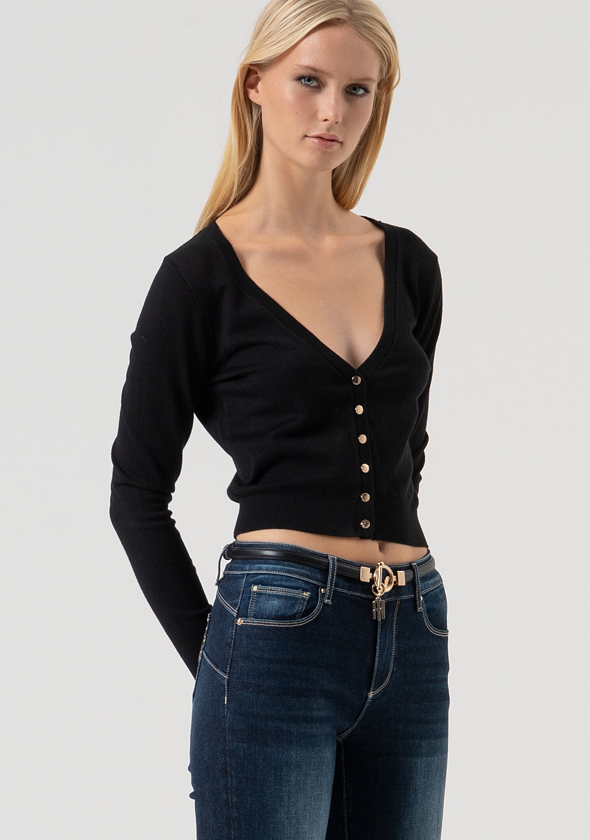 Jeans slim effetto push up in denim con lavaggio scuro FR25WV8000D46001-117 Fracomina