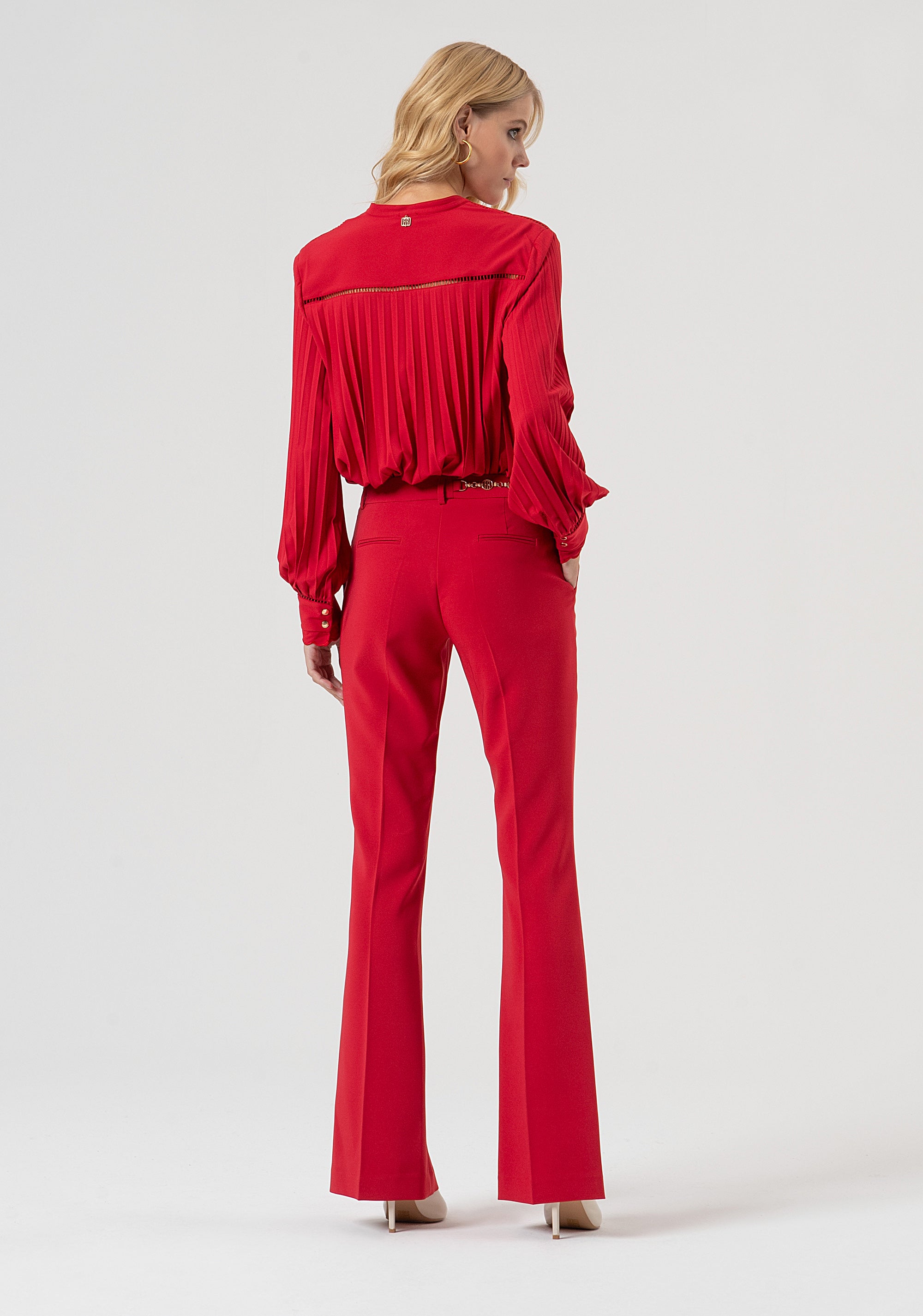 Pantalone bootcut in tessuto stretch FR25WVA004W42901-T51 Fracomina
