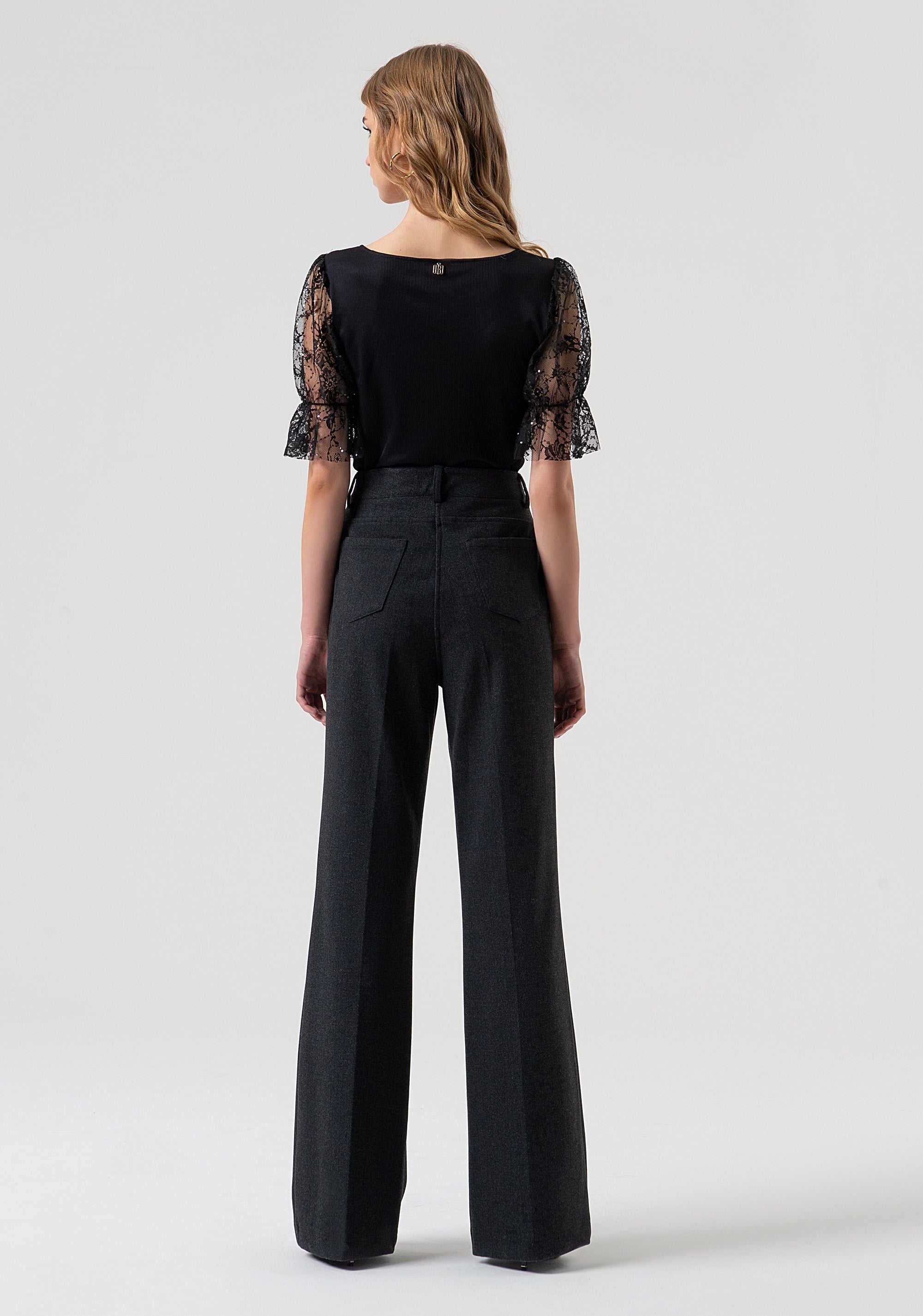 Pantalone bootcut con vita alta FR25WVA014W80501-T53 Fracomina