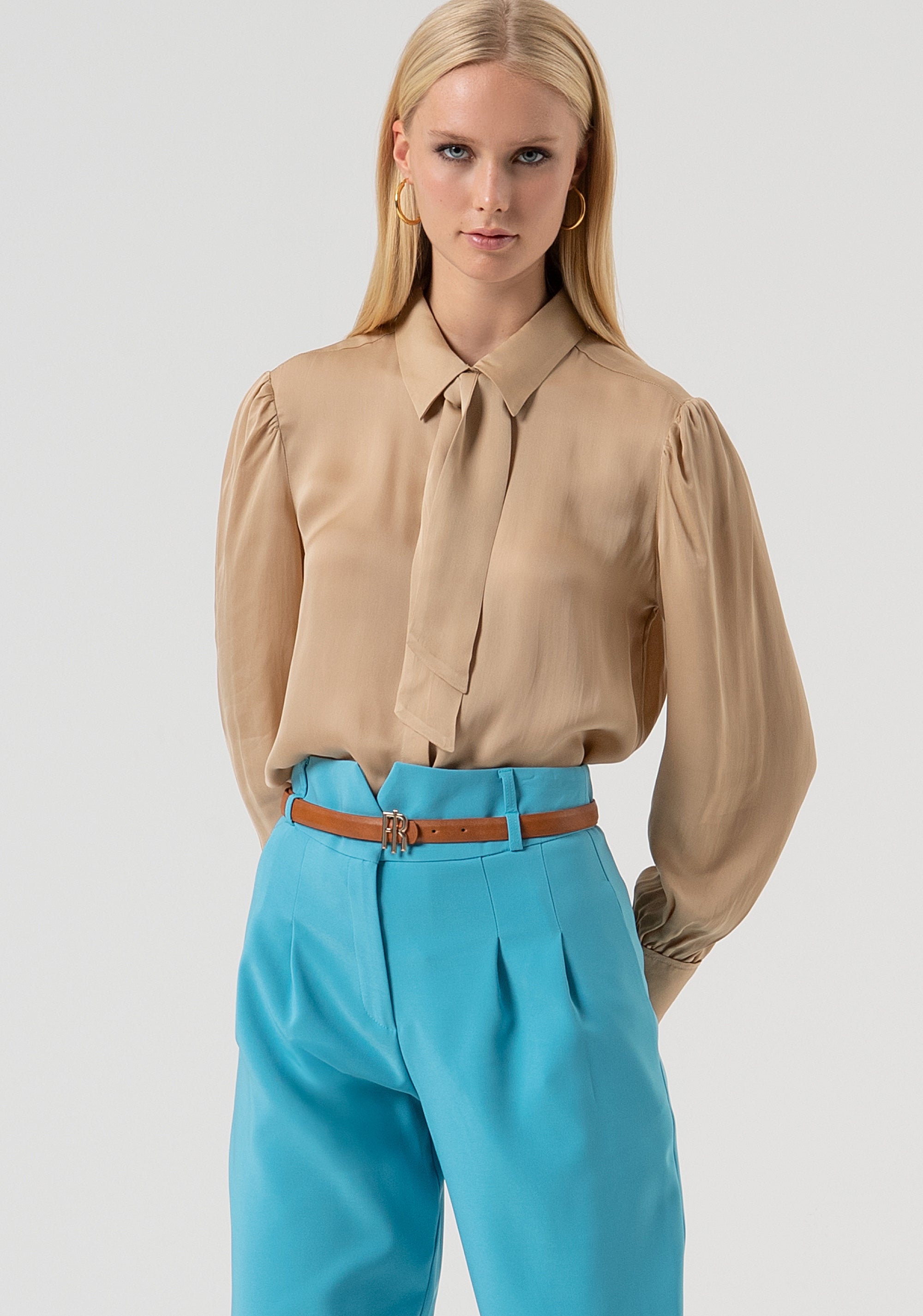 Pantalone carrot in tessuto stretch FR25WVD004W42901-T57 Fracomina