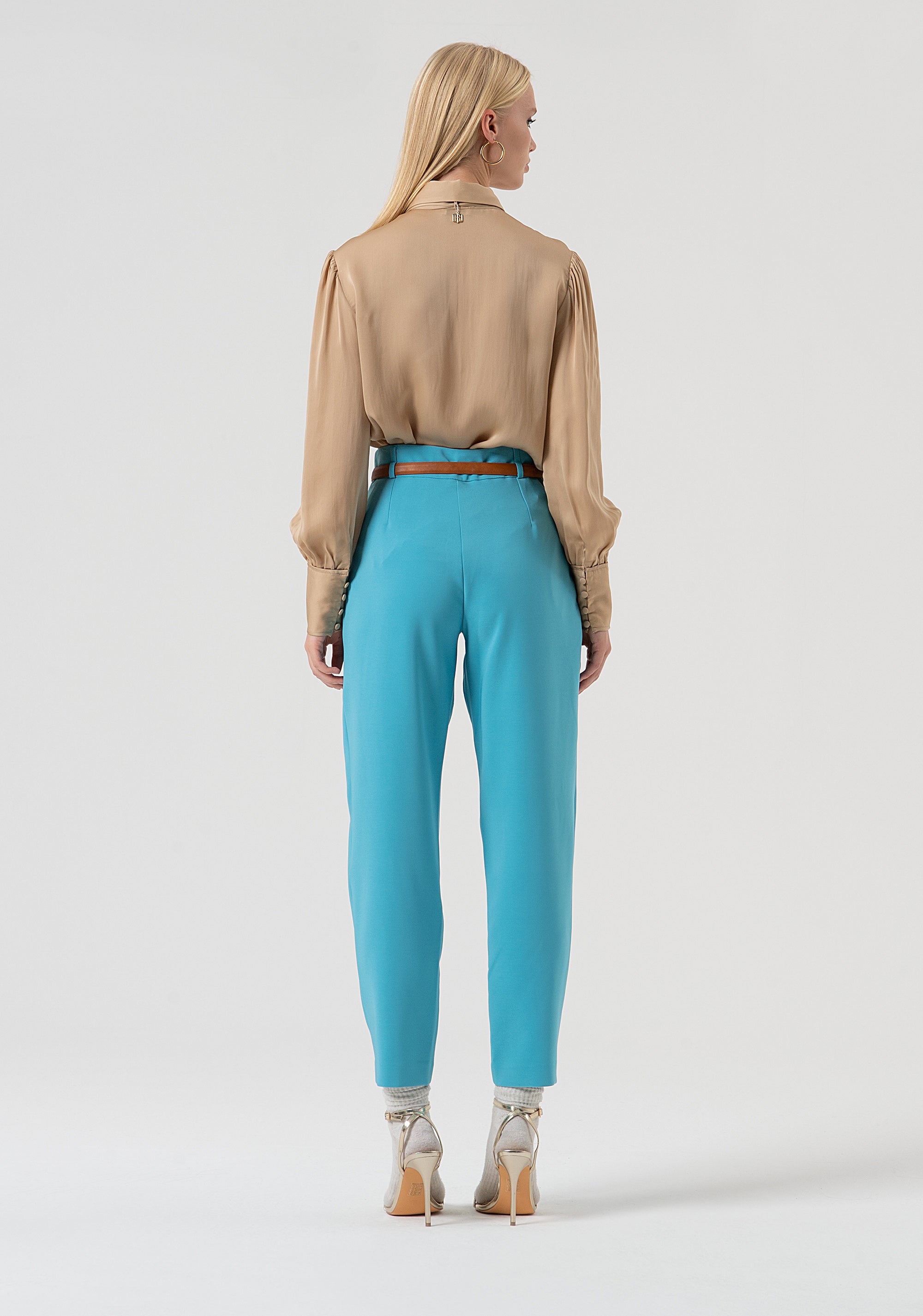 Pantalone carrot in tessuto stretch FR25WVD004W42901-T57 Fracomina