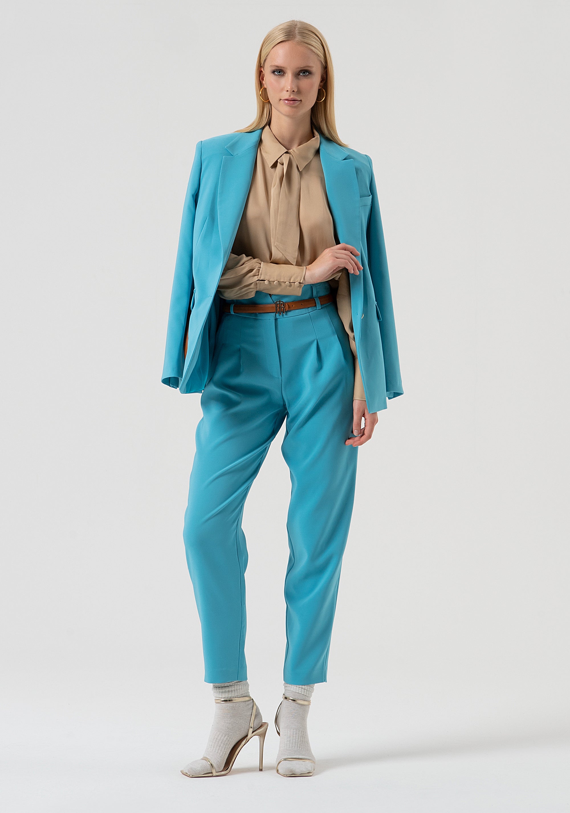 Pantalone carrot in tessuto stretch FR25WVD004W42901-T57 Fracomina