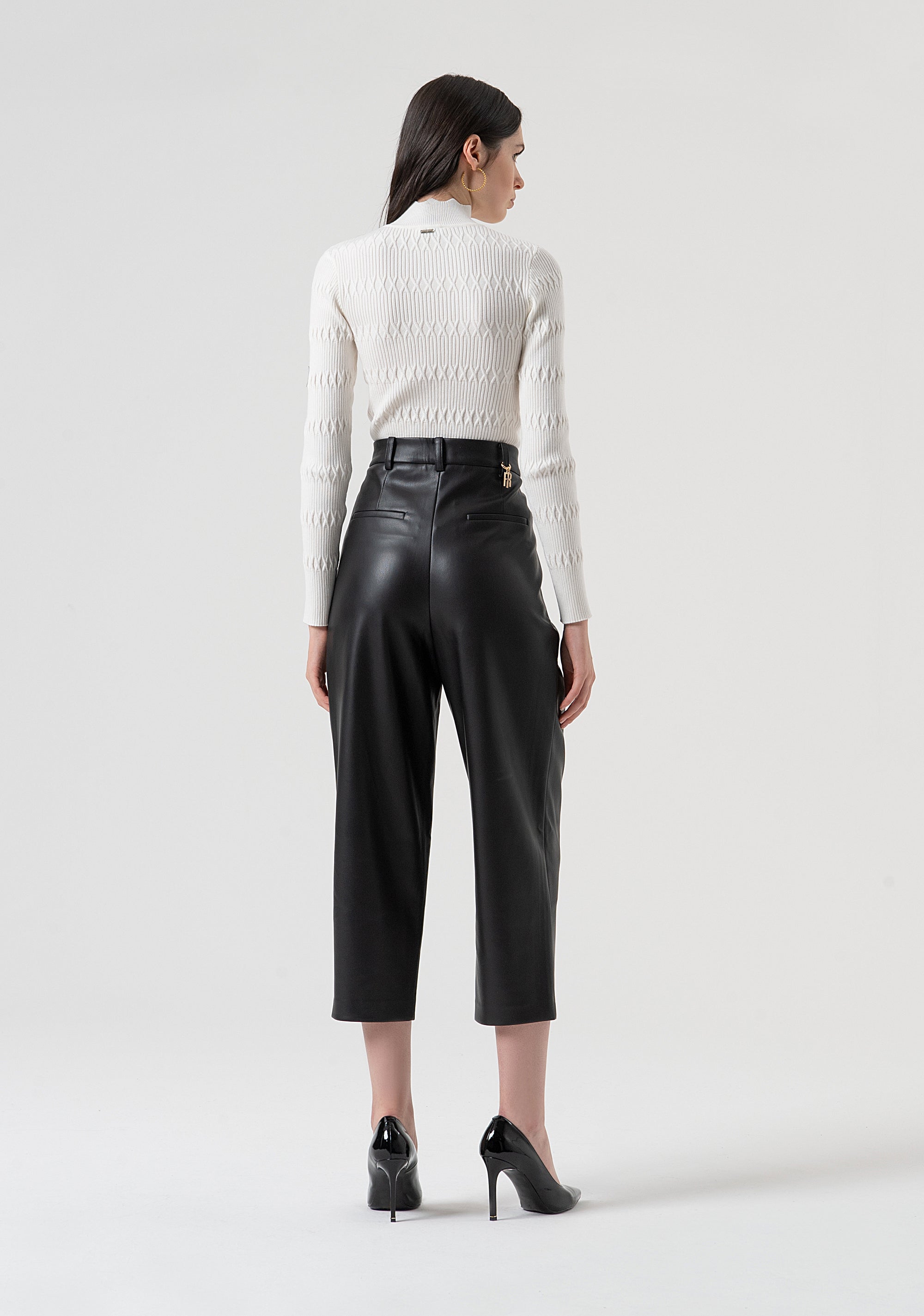 Pantalone carrot con vita alta FR25WVD006P41101-053 Fracomina