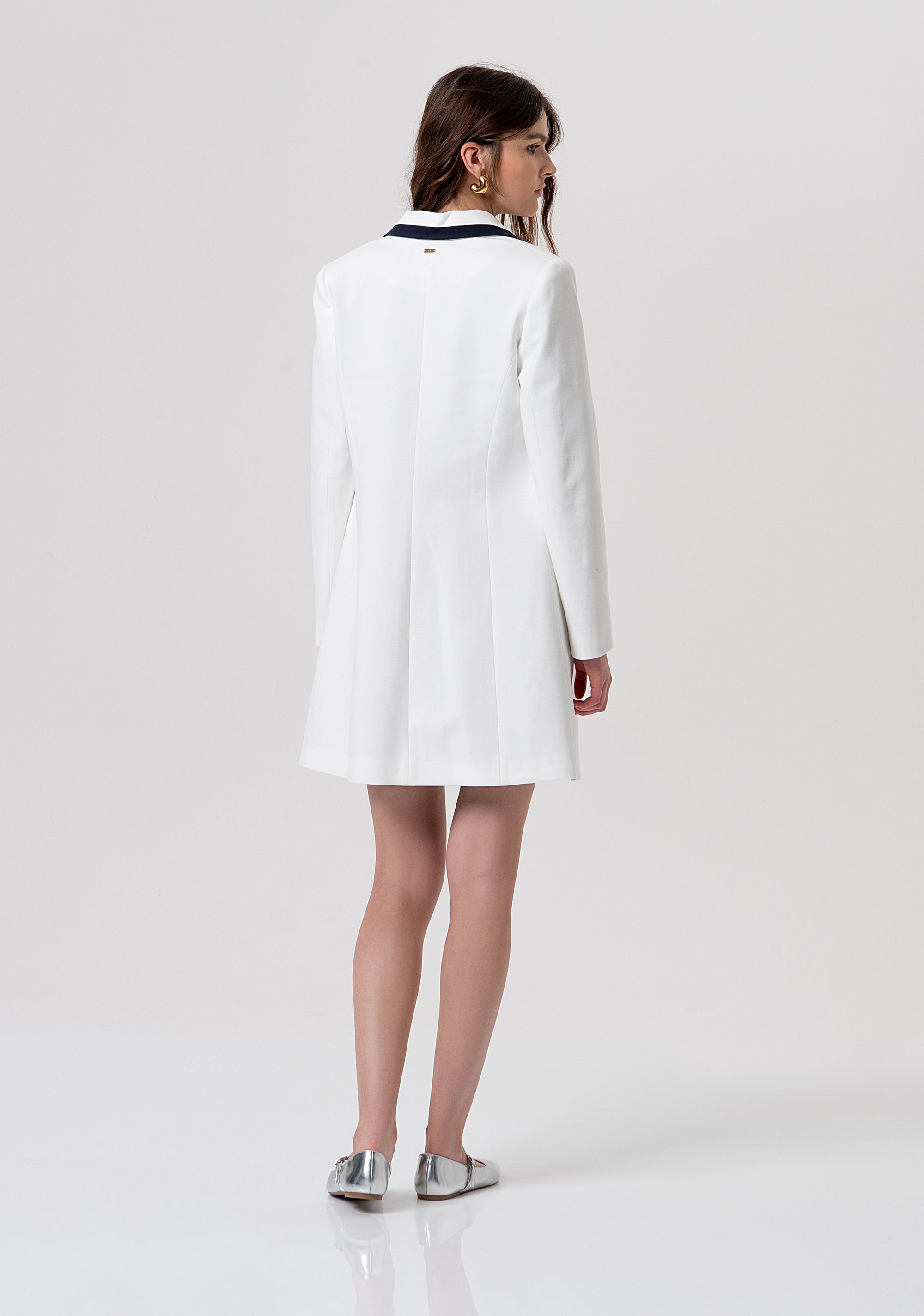 Giacca slim modello spolverino con apertura centrale con bottoni FR26SC1004W72701-957 Fracomina