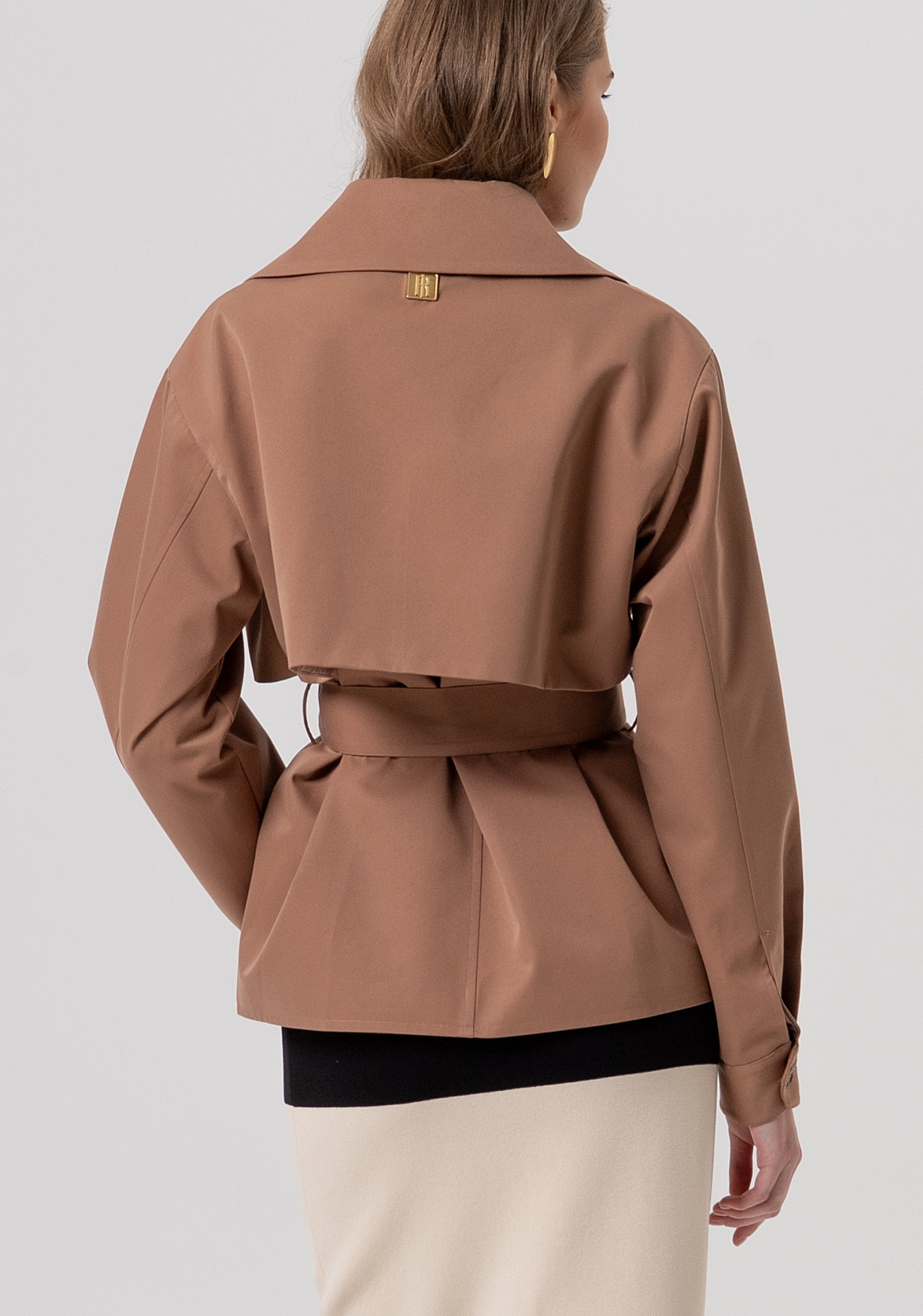 Giacca over modello trench in tessuto tecnico FR26SC1005W44101-M07 Fracomina