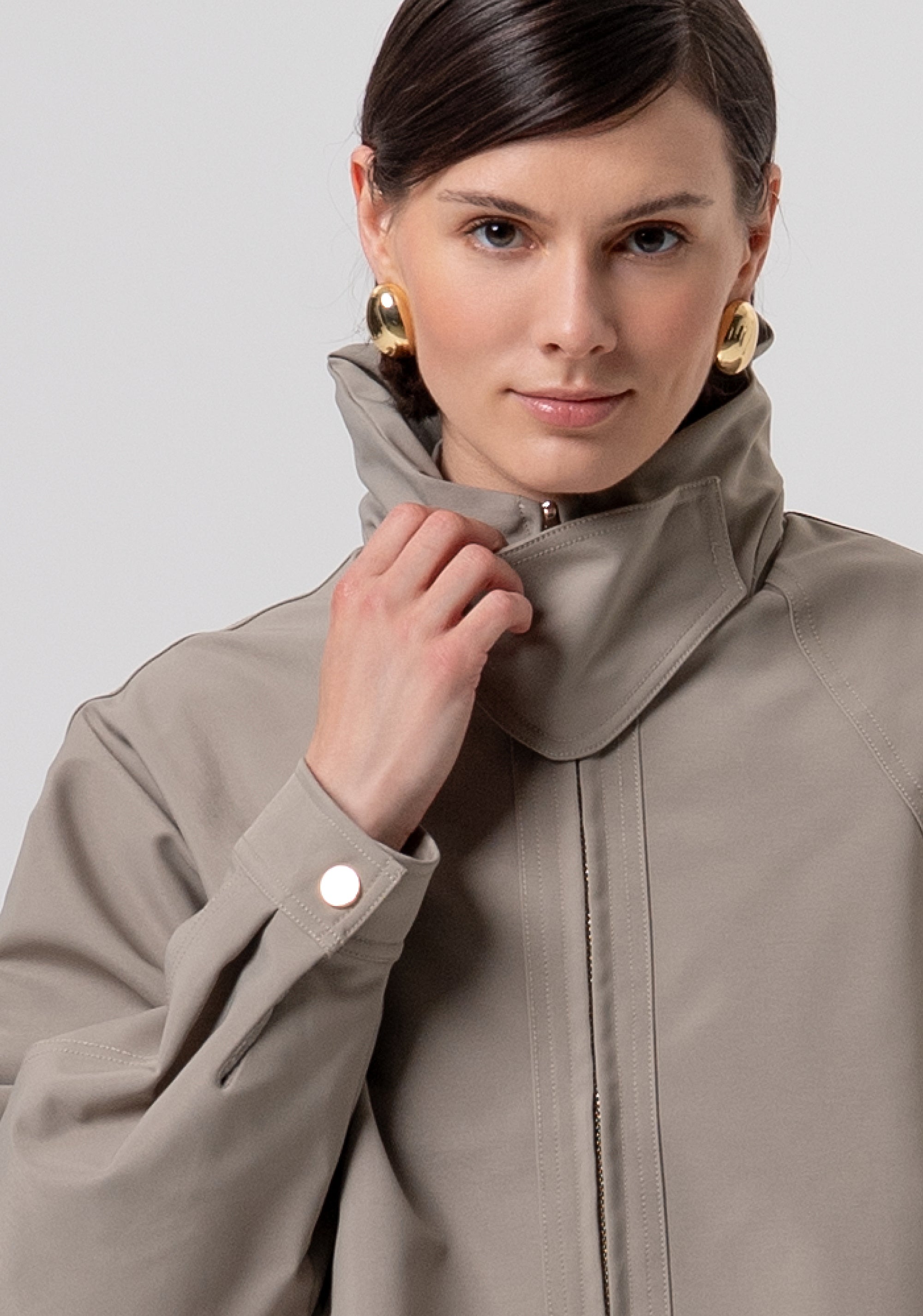 Giacca over in tessuto tecnico FR26SC1007W68101-208 Fracomina