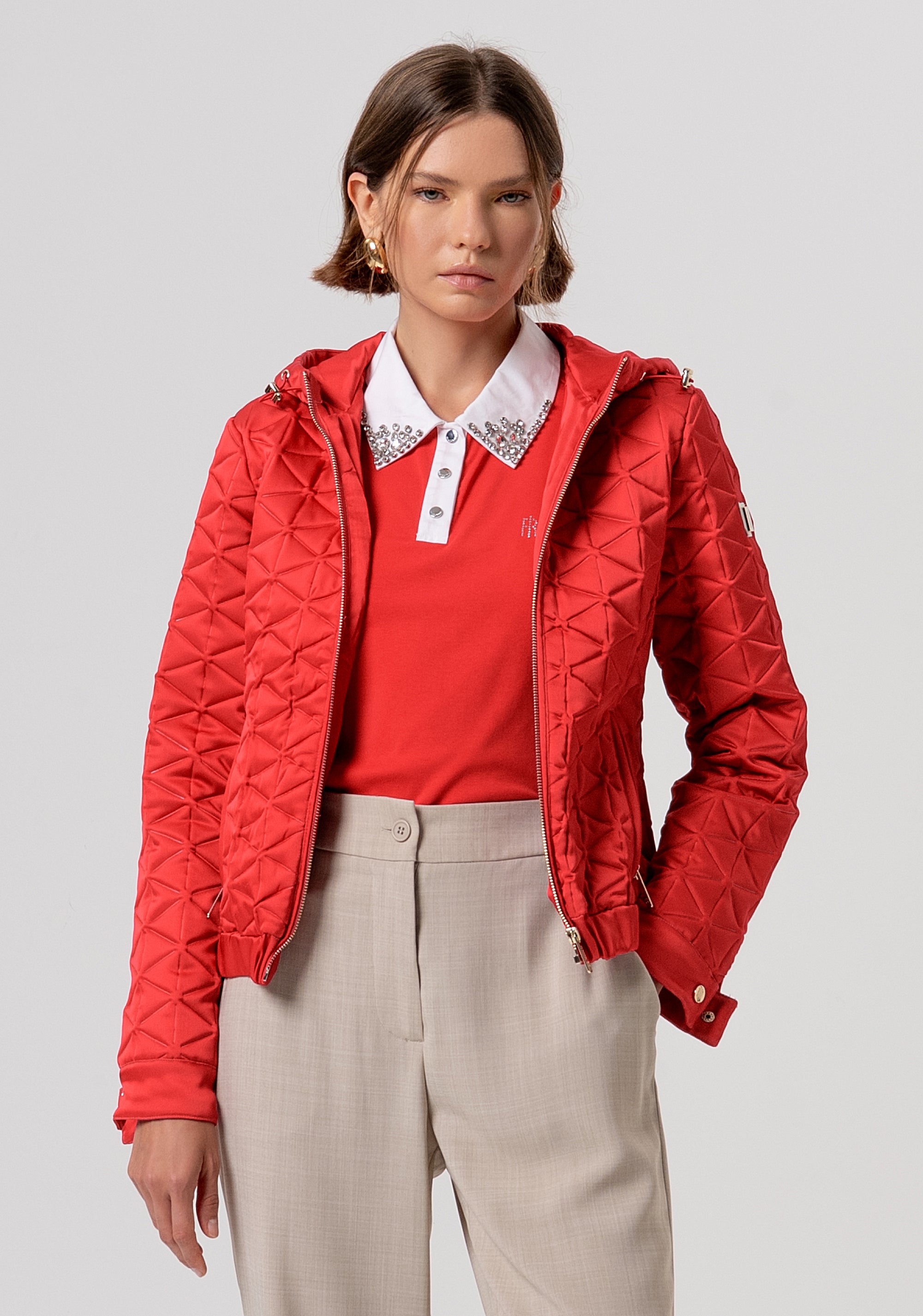 Giacca imbottita regular con cappuccio FR26SC3001O45301-U02 Fracomina