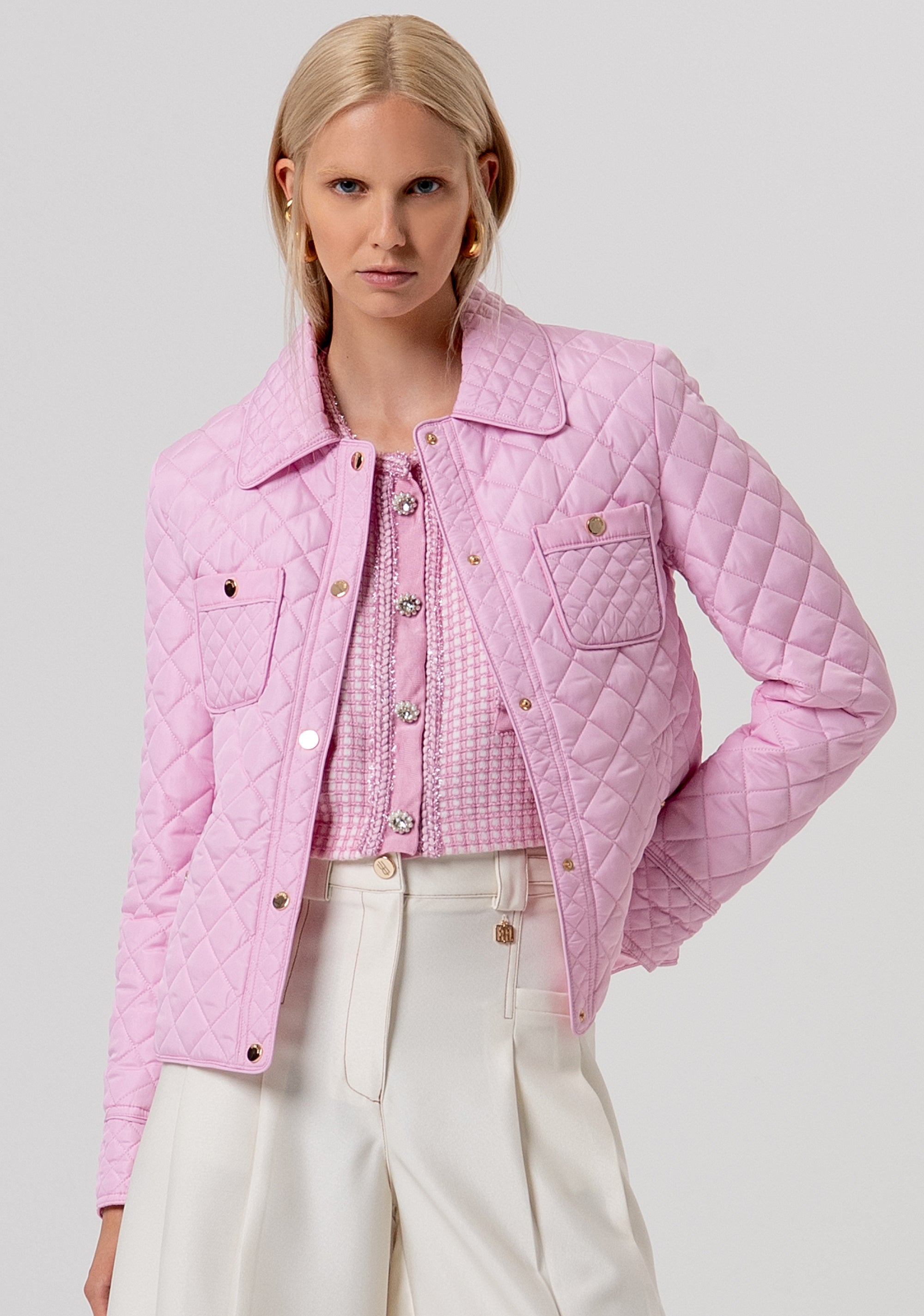 Giacca imbottita regular con tasche a toppa FR26SC3002O45801-T98 Fracomina