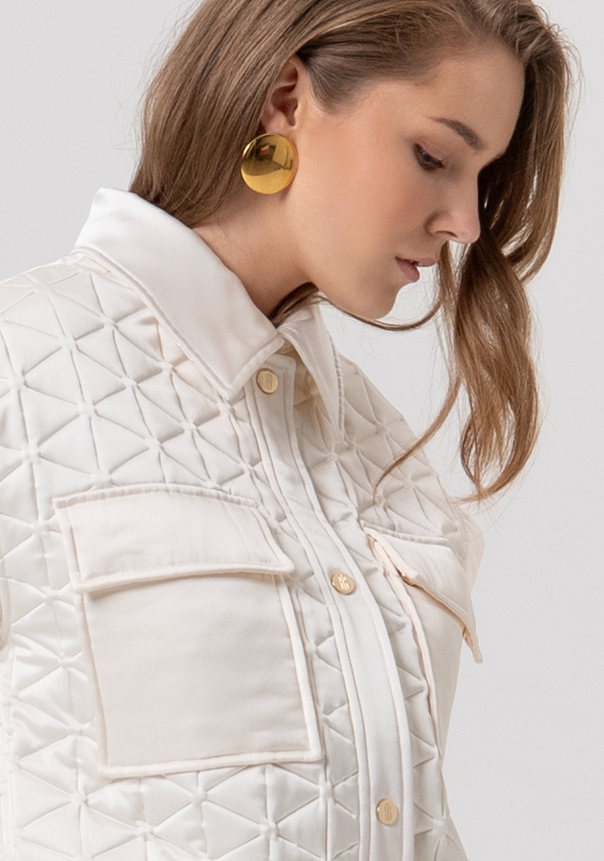 Giacca imbottita senza maniche con tasconi sul petto FR26SC3004O45301-108 Fracomina