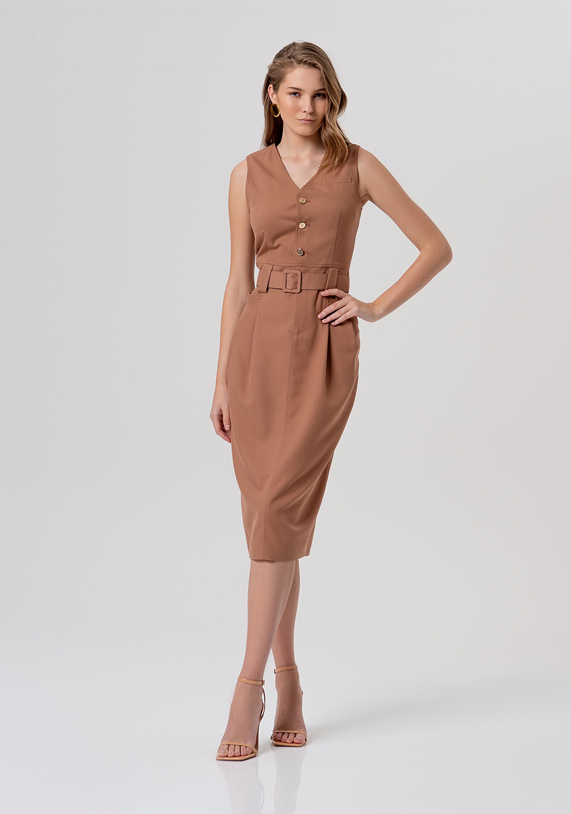 Abito senza maniche a tubino midi FR26SD2002W49101-M07 Fracomina