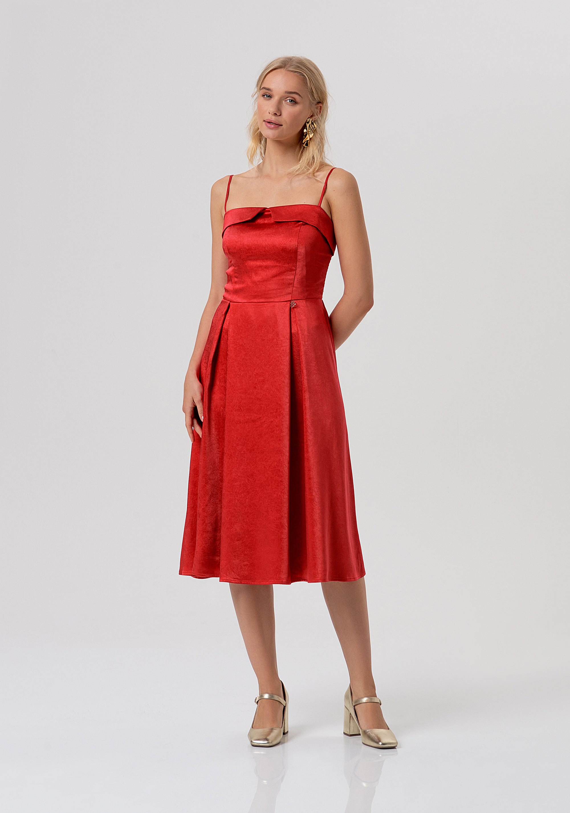 Abito senza maniche midi in raso FR26SD2020W41101-101 Fracomina