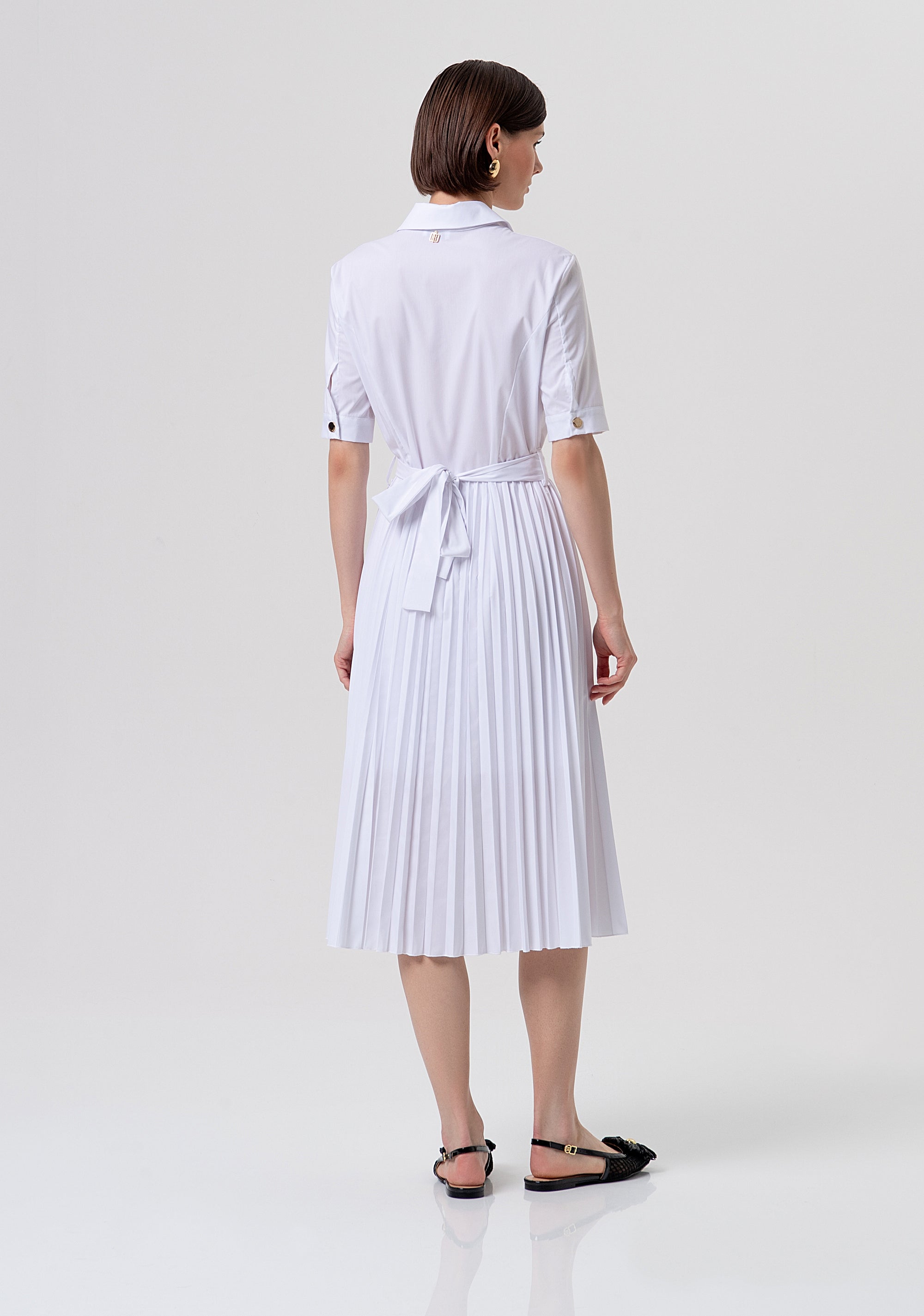 Abito regular modello chemisier midi in popeline FR26SD4003W697F9-278 Fracomina