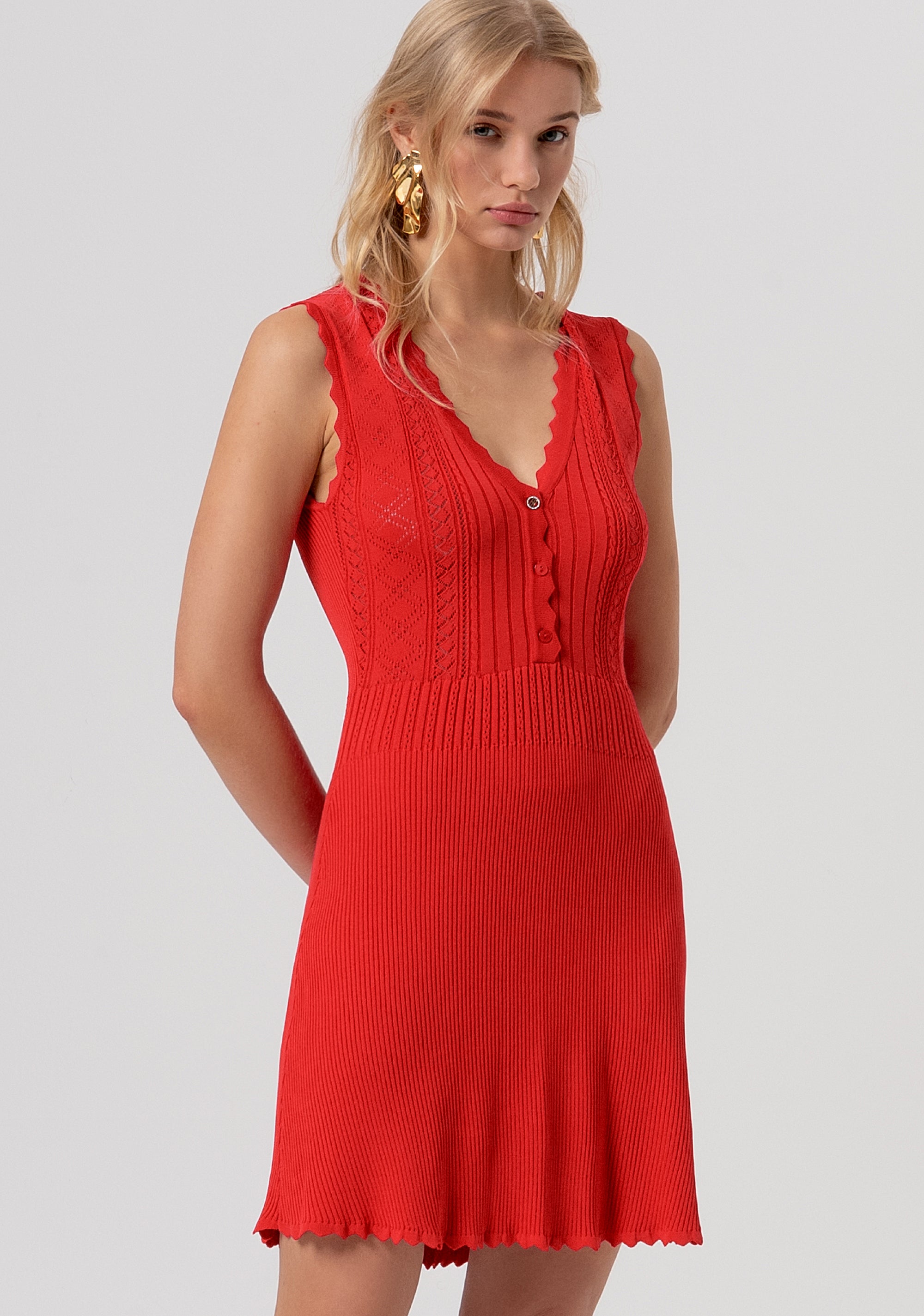 Abito senza maniche mini in maglia FR26SD5008K41601-101 Fracomina