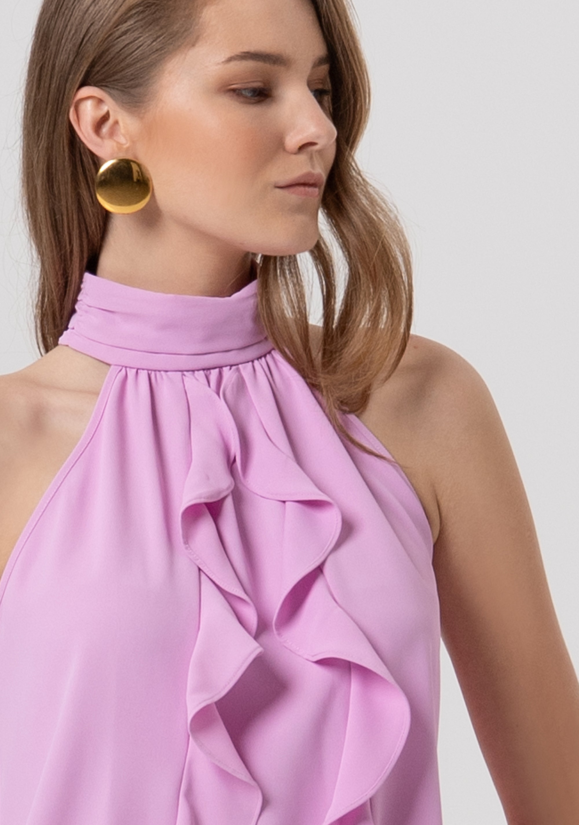 Top senza maniche con gale sul centro davanti FR26ST2026W46001-226 Fracomina