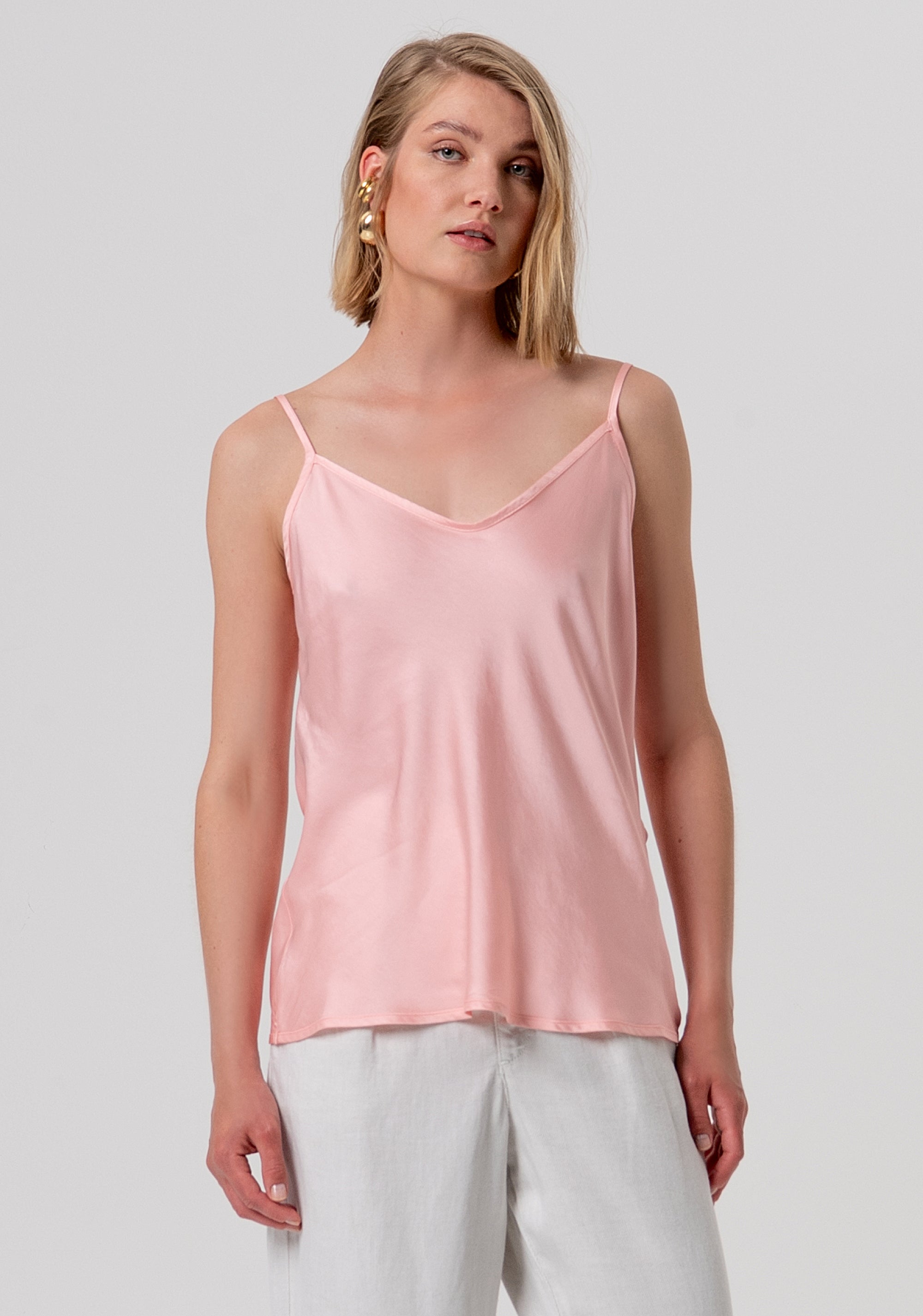 Top senza maniche in raso di viscosa FR26ST2033W41301-107 Fracomina