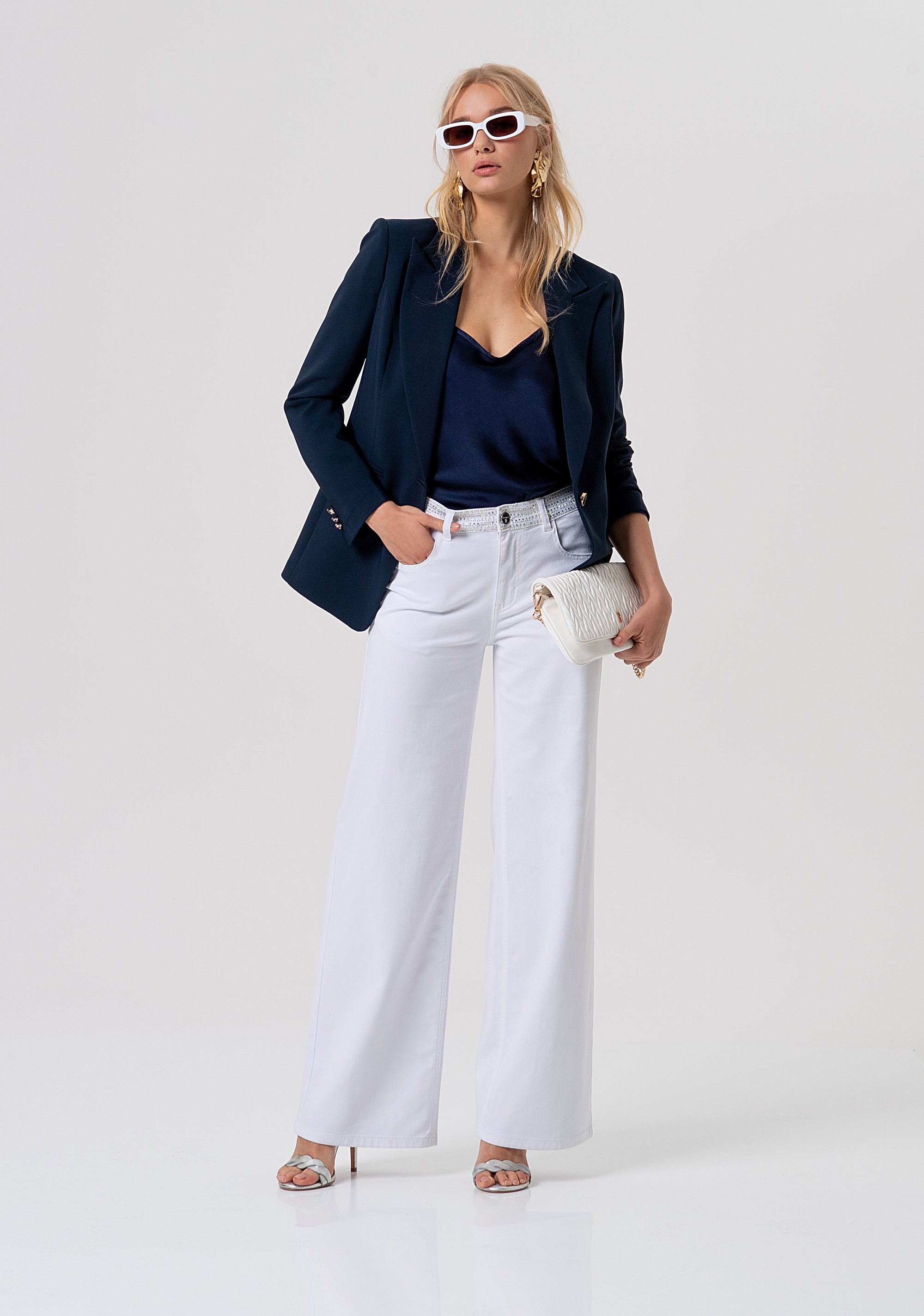 Top senza maniche in raso di viscosa FR26ST2033W41301-117 Fracomina